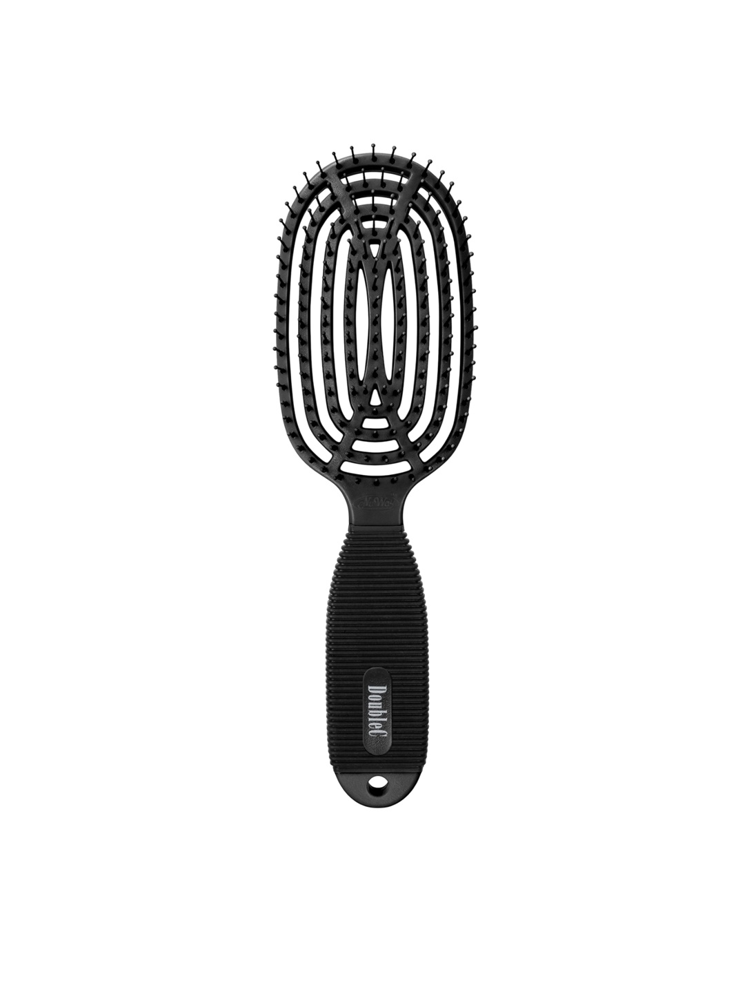 

NuWay 4Hair Patented Double Curved Detangler Paddle Hair Brush - Black