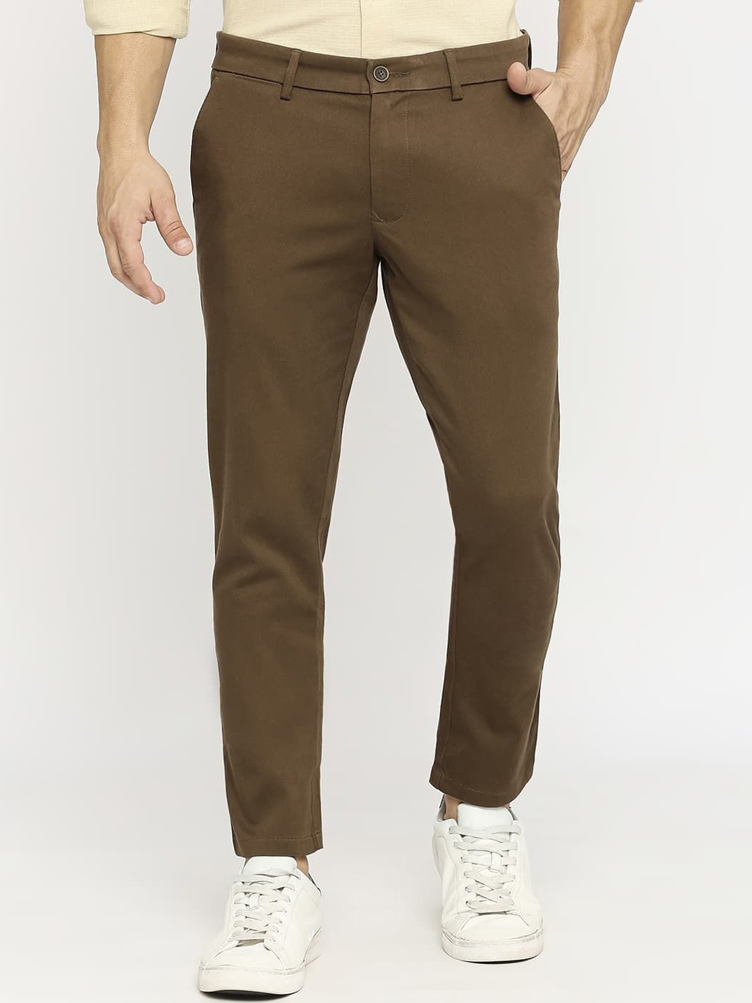 

Basics Men Comfort Trousers, Brown