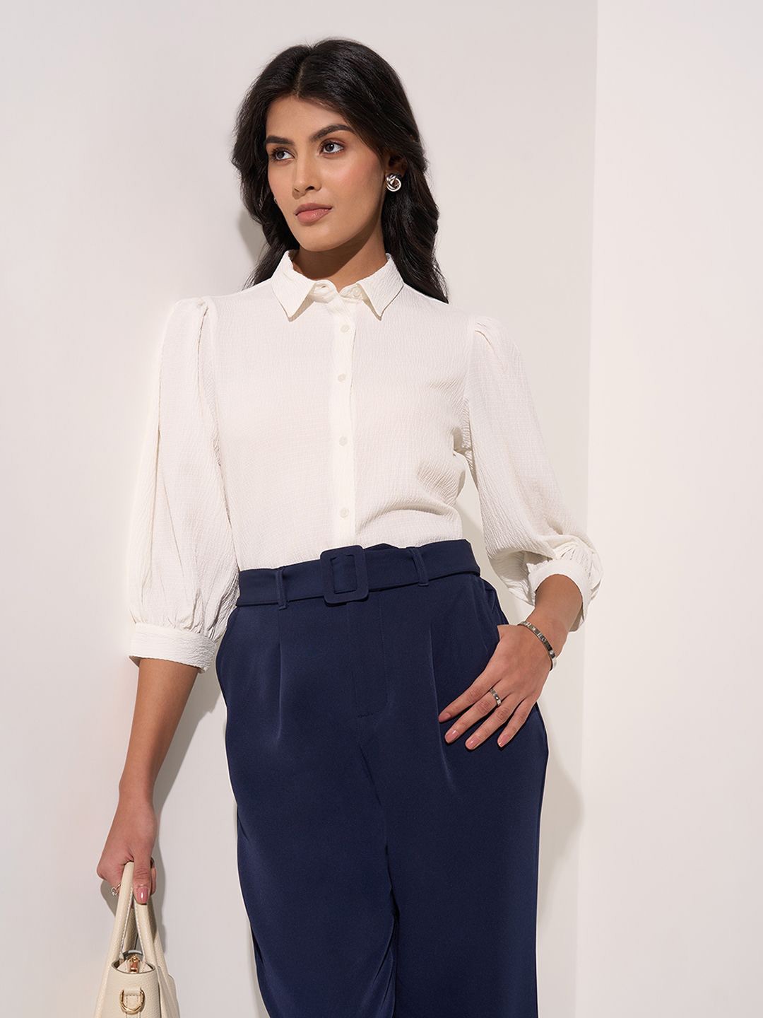 

Annabelle by Pantaloons Shirt Style Top, Off white