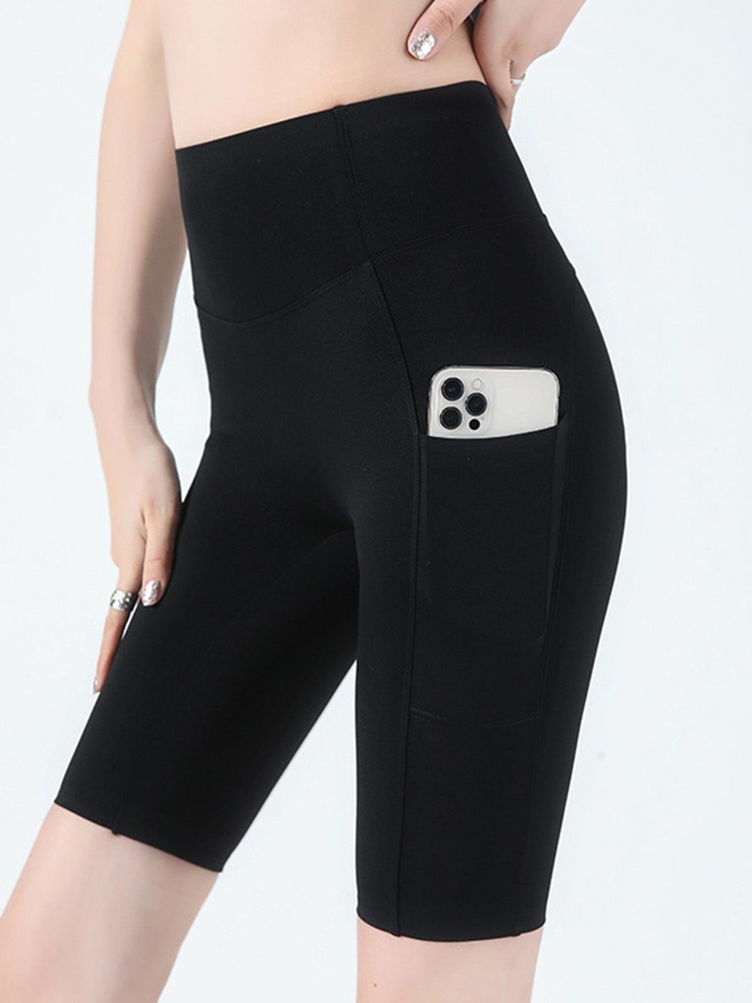 

StyleCast Women Skinny Fit Cycling Sports Shorts, Black