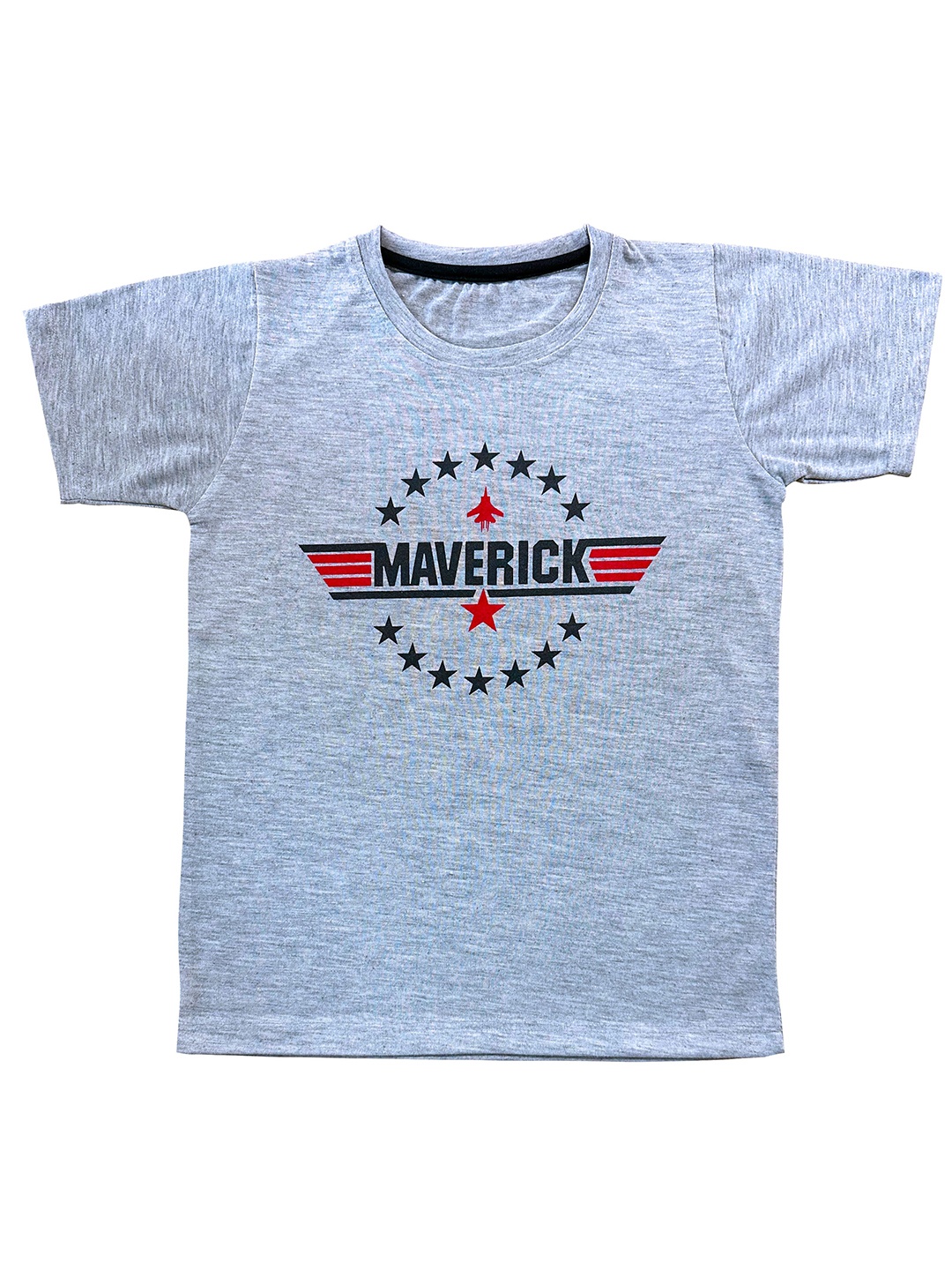 

Surfbae Boys Typography Printed Round Neck Cotton T-shirt, Grey