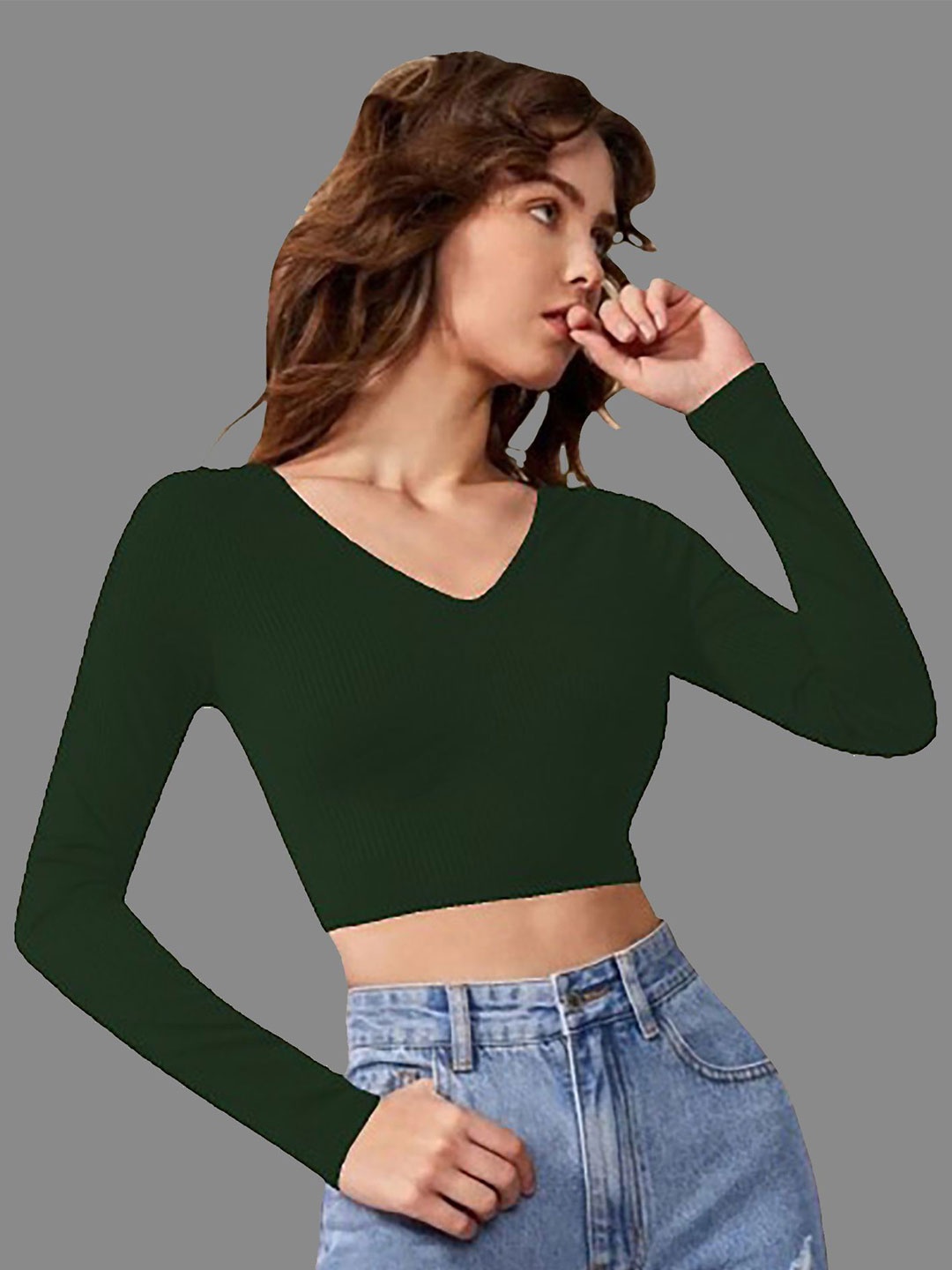 

Dream Beauty Fashion Crop Top, Green