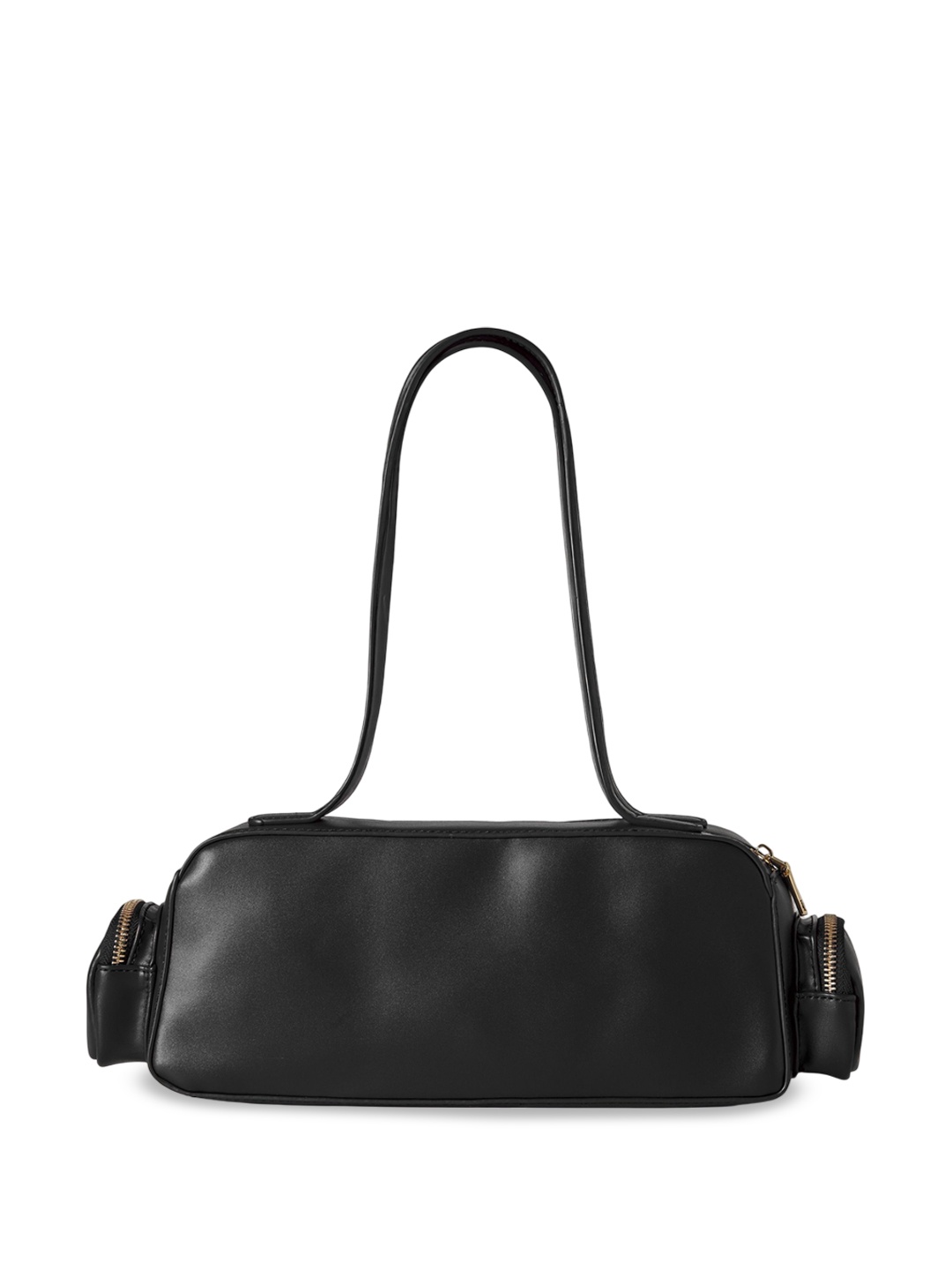 

THESTO PU Structured Shoulder Bag, Black