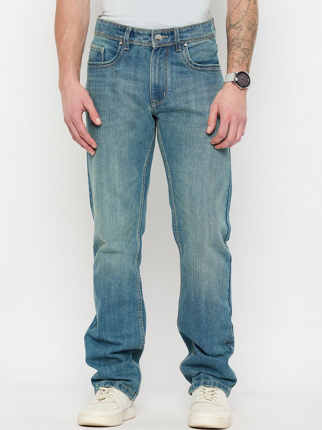 

Duke Men Straight Fit Light Fade Stretchable Jeans, Blue