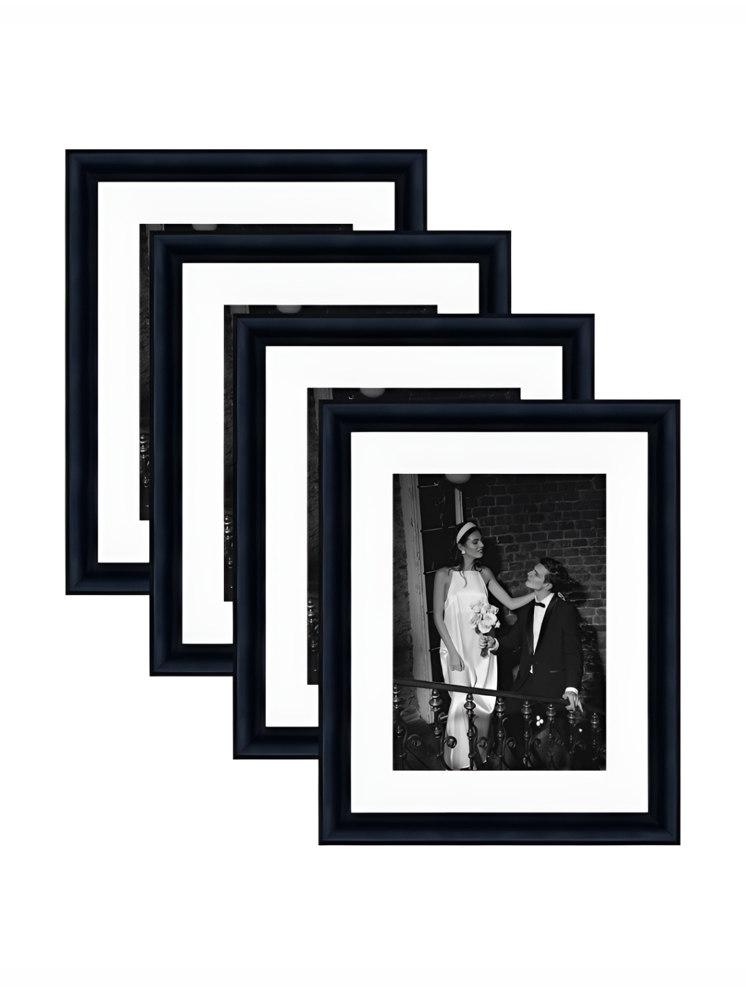 

Art Street Black & White 2 to 4 Pieces Wood Wall Photo Frames
