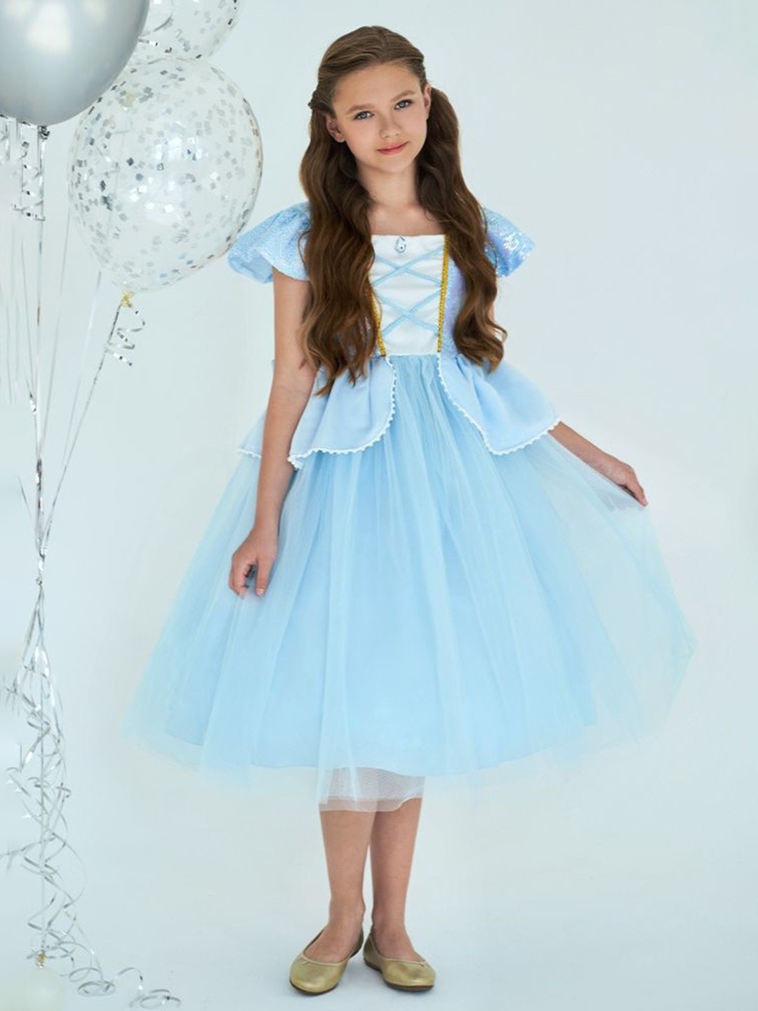

LULU & SKY A-Line Midi Dress, Blue