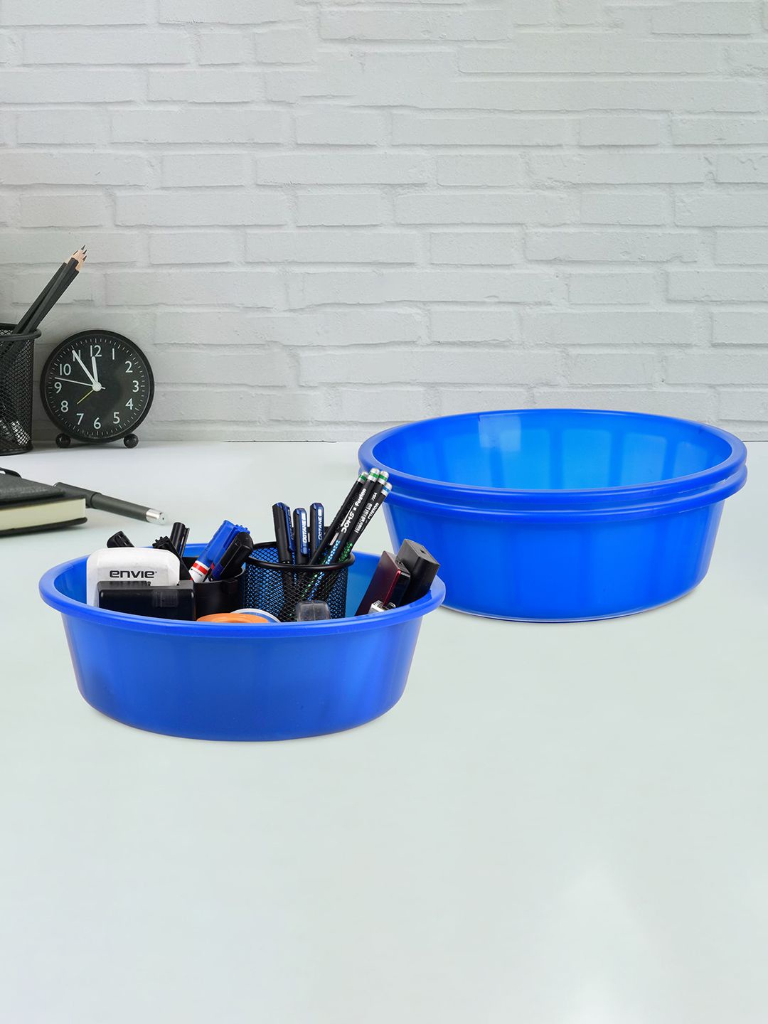

Kuber Industries Blue 3 Pieces Regular Multi-Utility Organisers