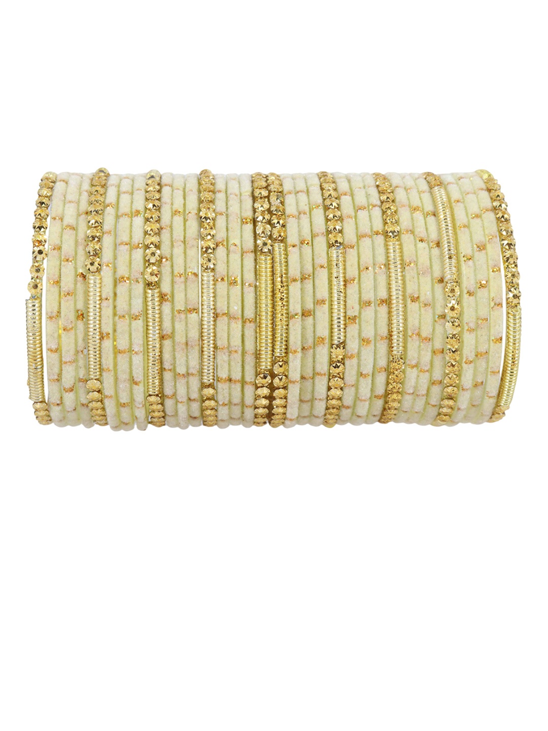 

ZULKA Set Of 34 Beaded Bangles, Cream