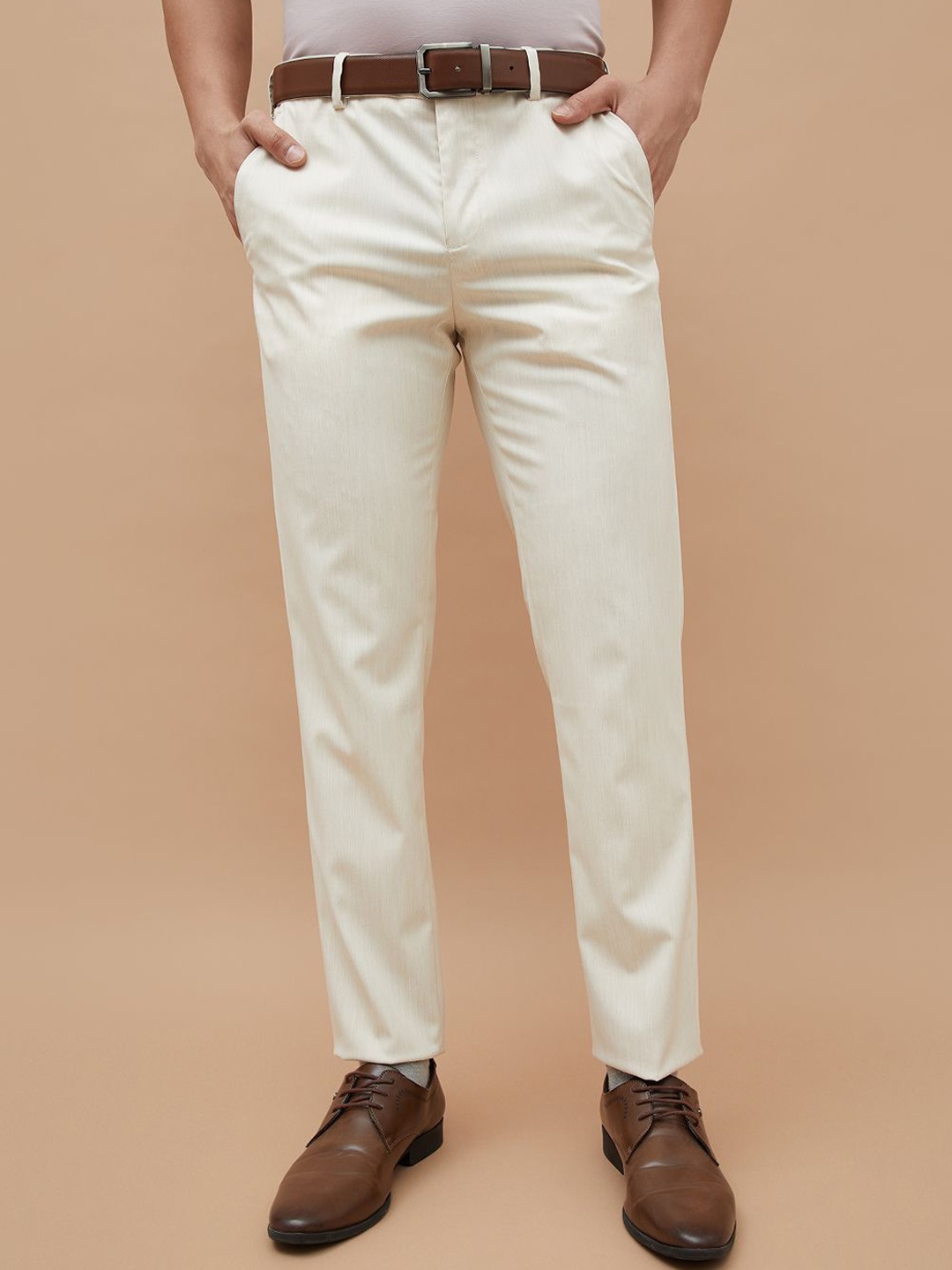 

CODE by Lifestyle Men Tapered Fit Trousers, Beige