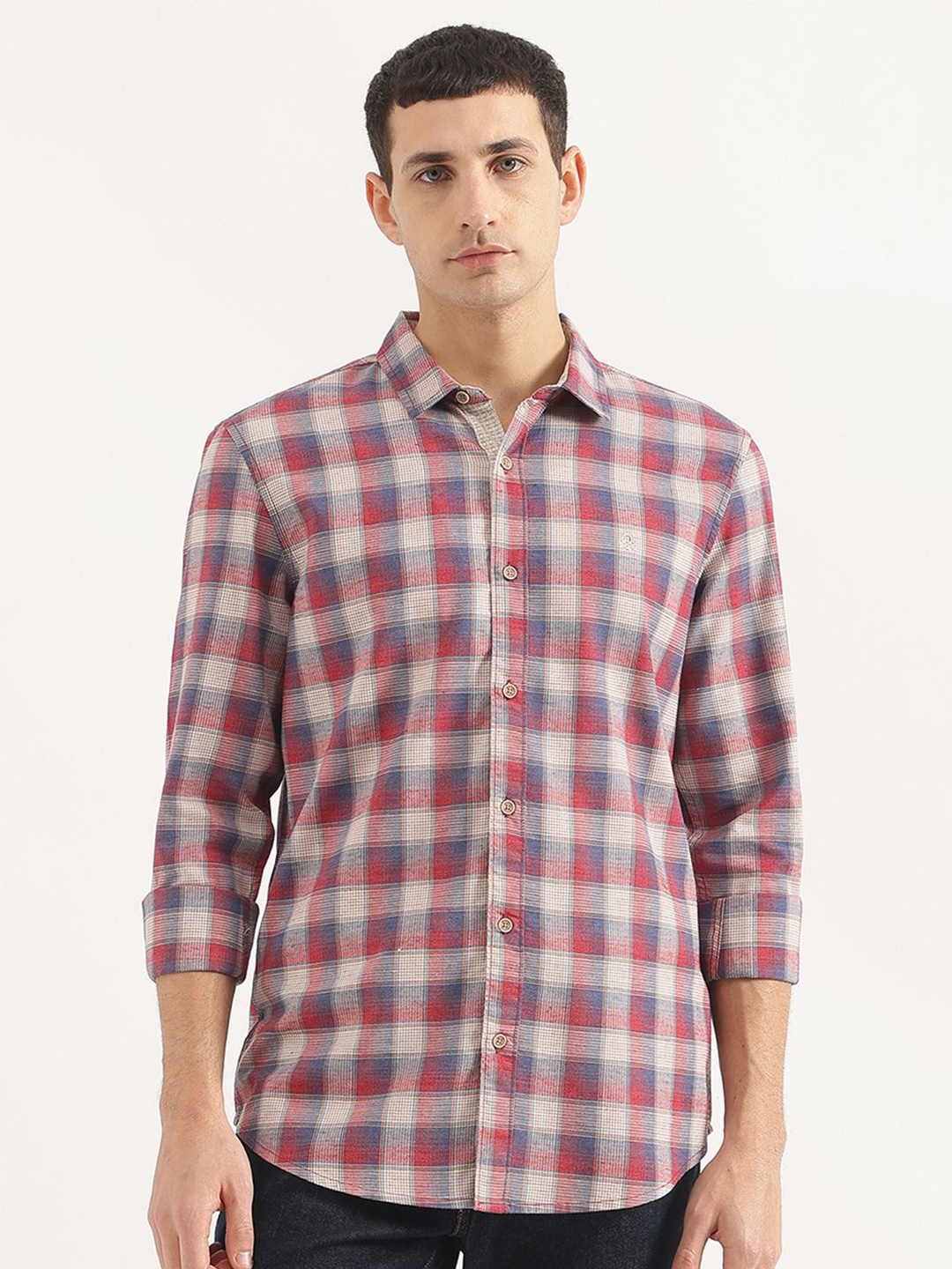 

United Colors of Benetton Men Opaque Checked Casual Shirt, Multi