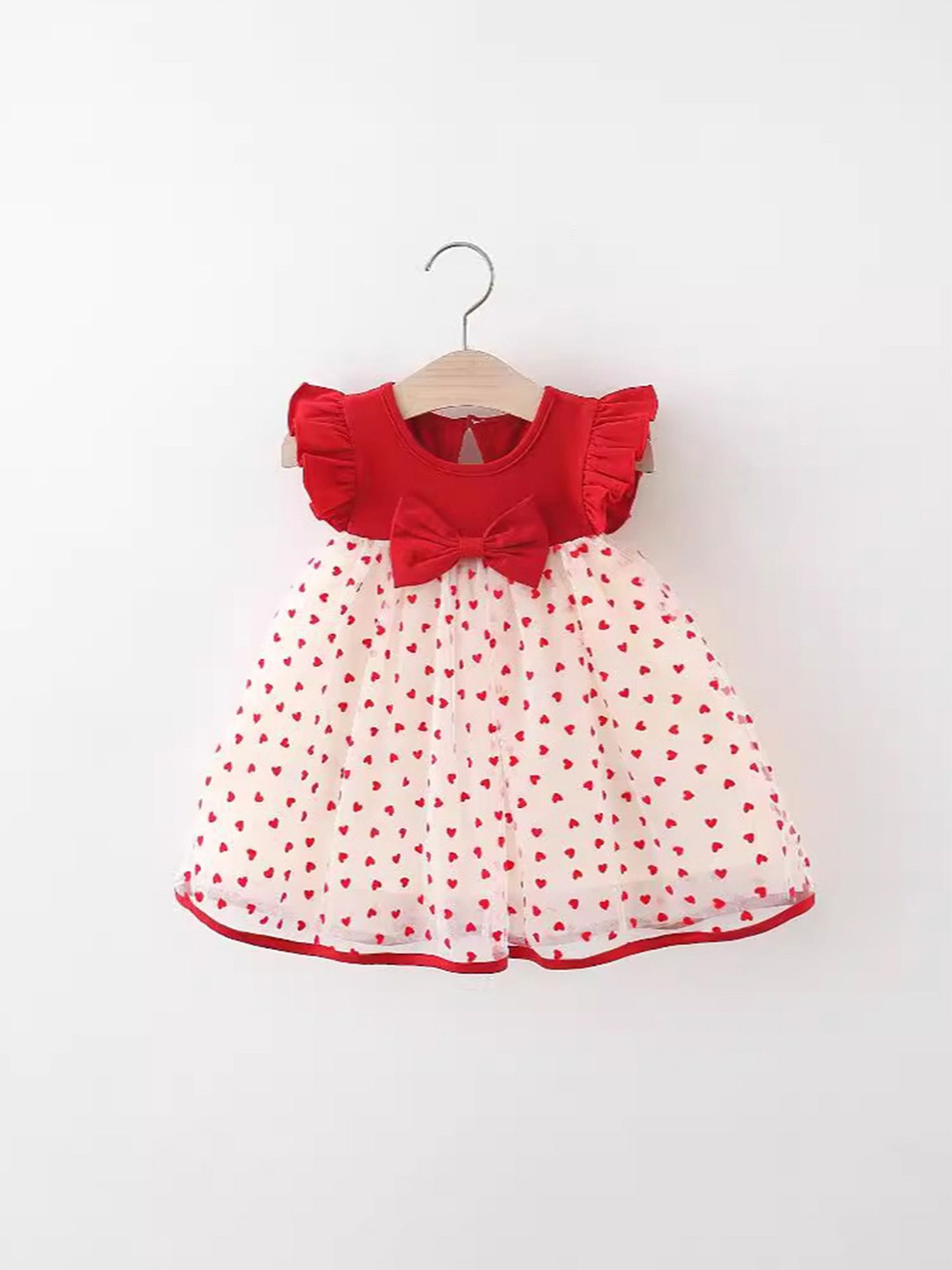 

LULU & SKY Girls Printed Fit & Flare Dress, Red
