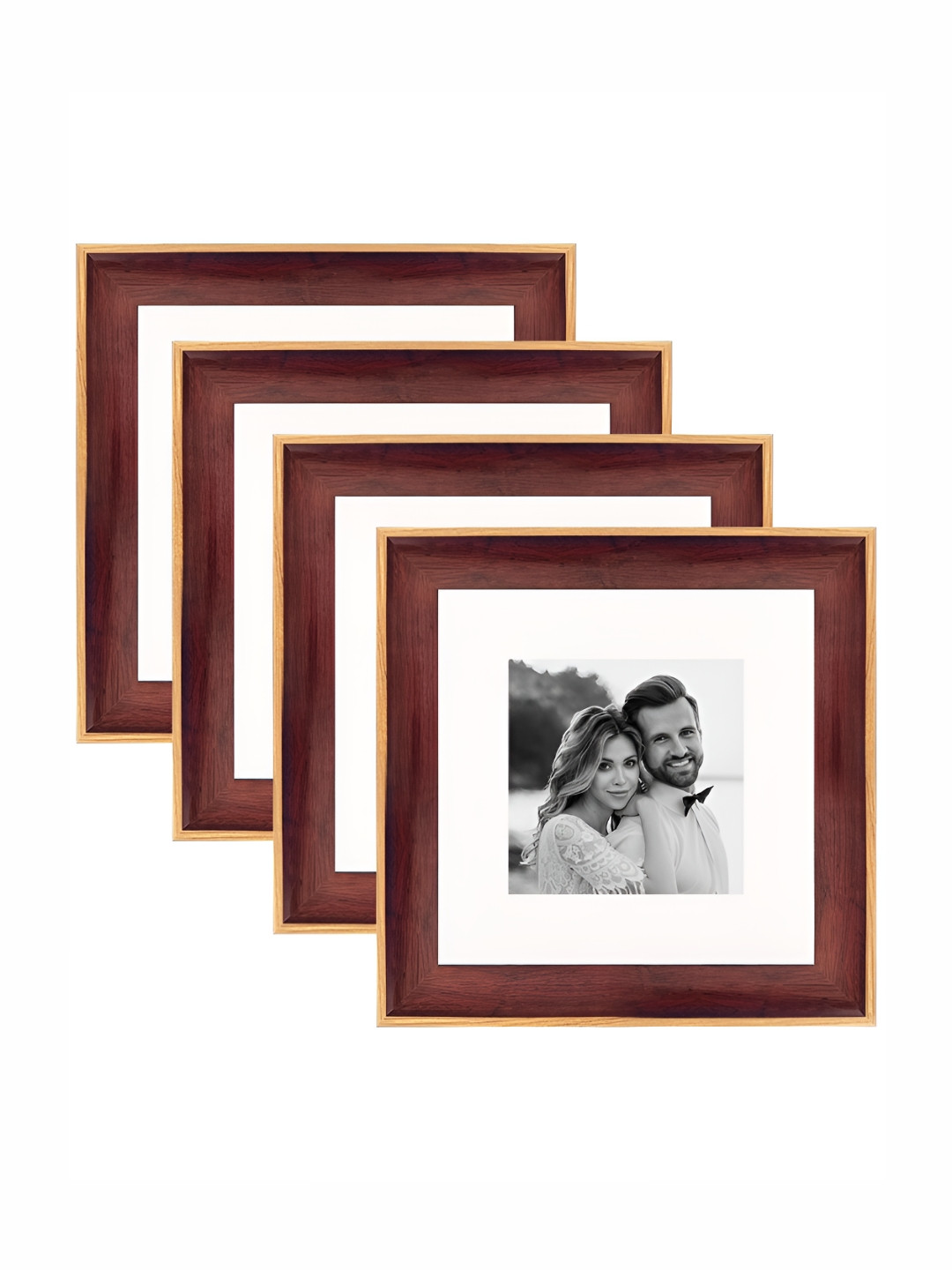

Art Street Brown & Gold-Toned 2 to 4 Pieces Wood Wall Photo Frames