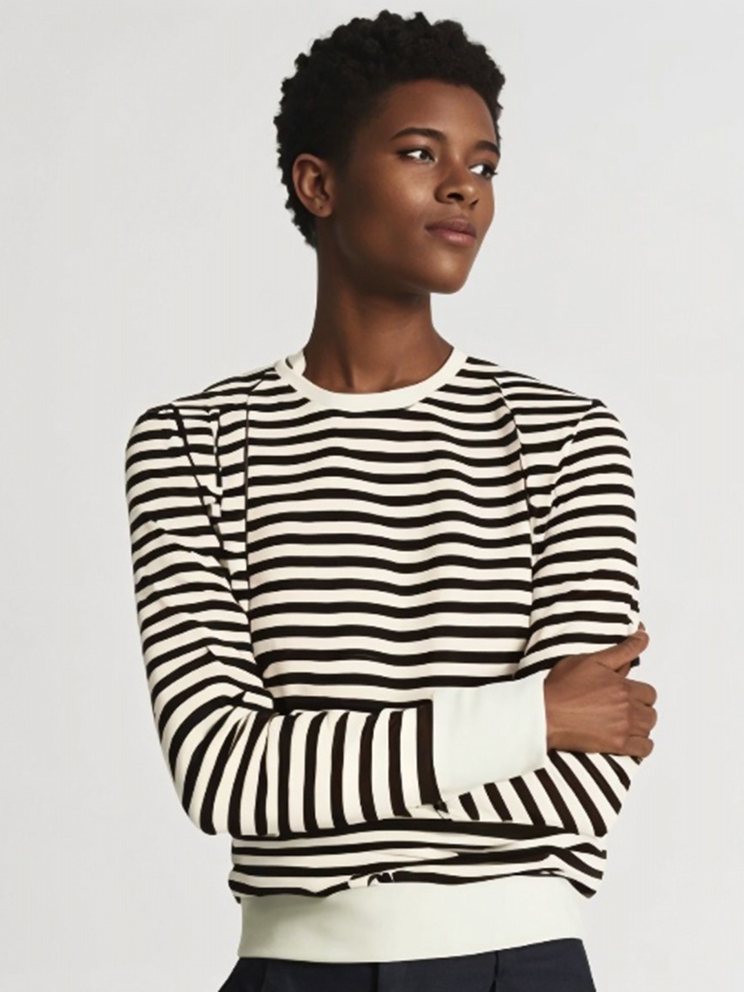 

MACK JONNEY Men Striped Monochrome Pockets T-shirt, Brown