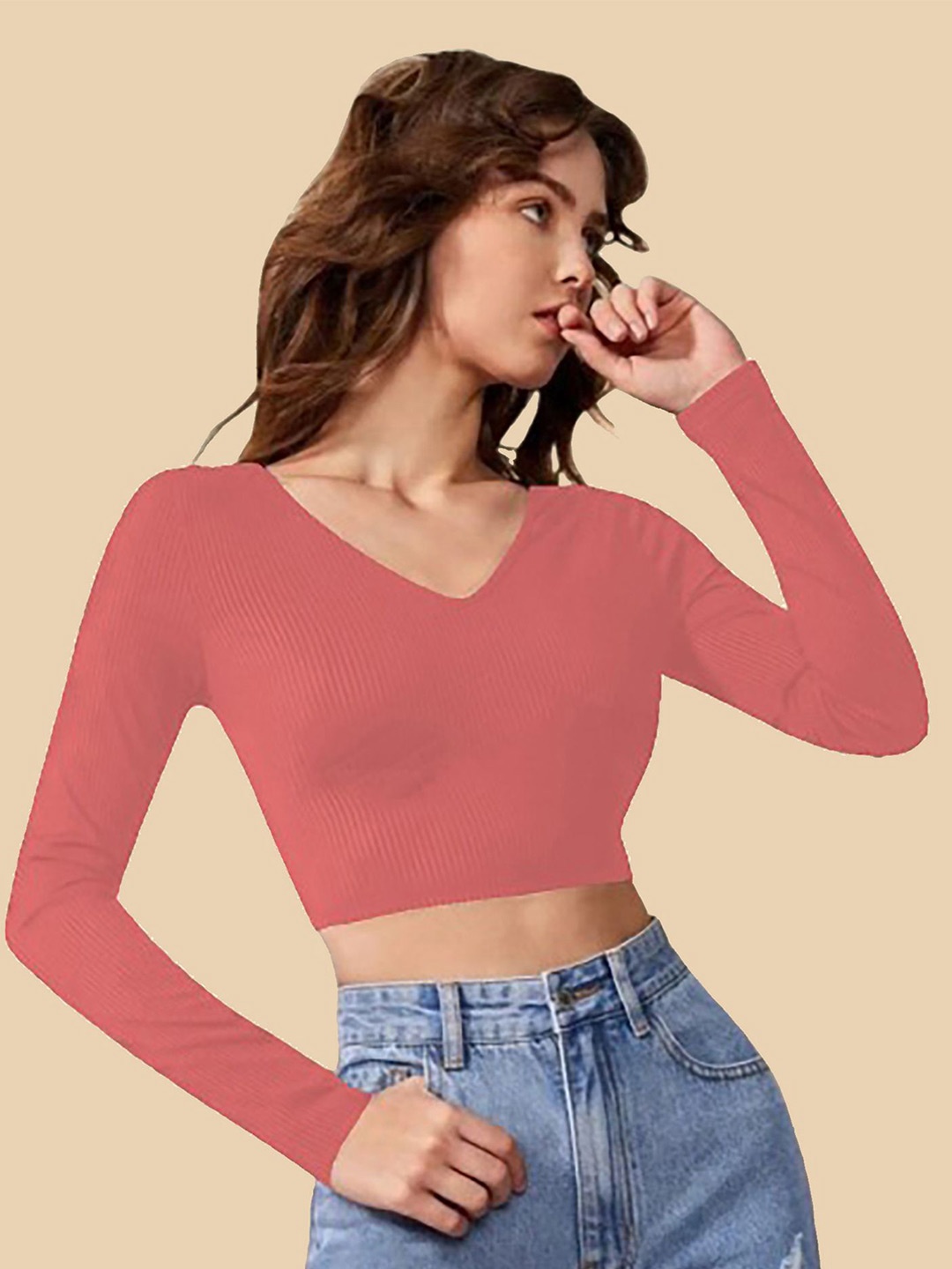 

Dream Beauty Fashion Crop Top, Peach