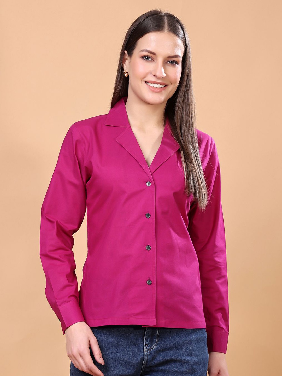 

Moda Rapido Women Classic Semi Sheer Formal Shirt, Purple
