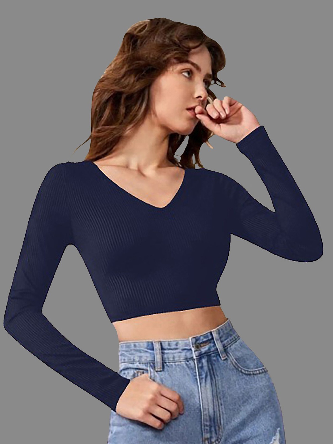 

Dream Beauty Fashion Crop Top, Navy blue