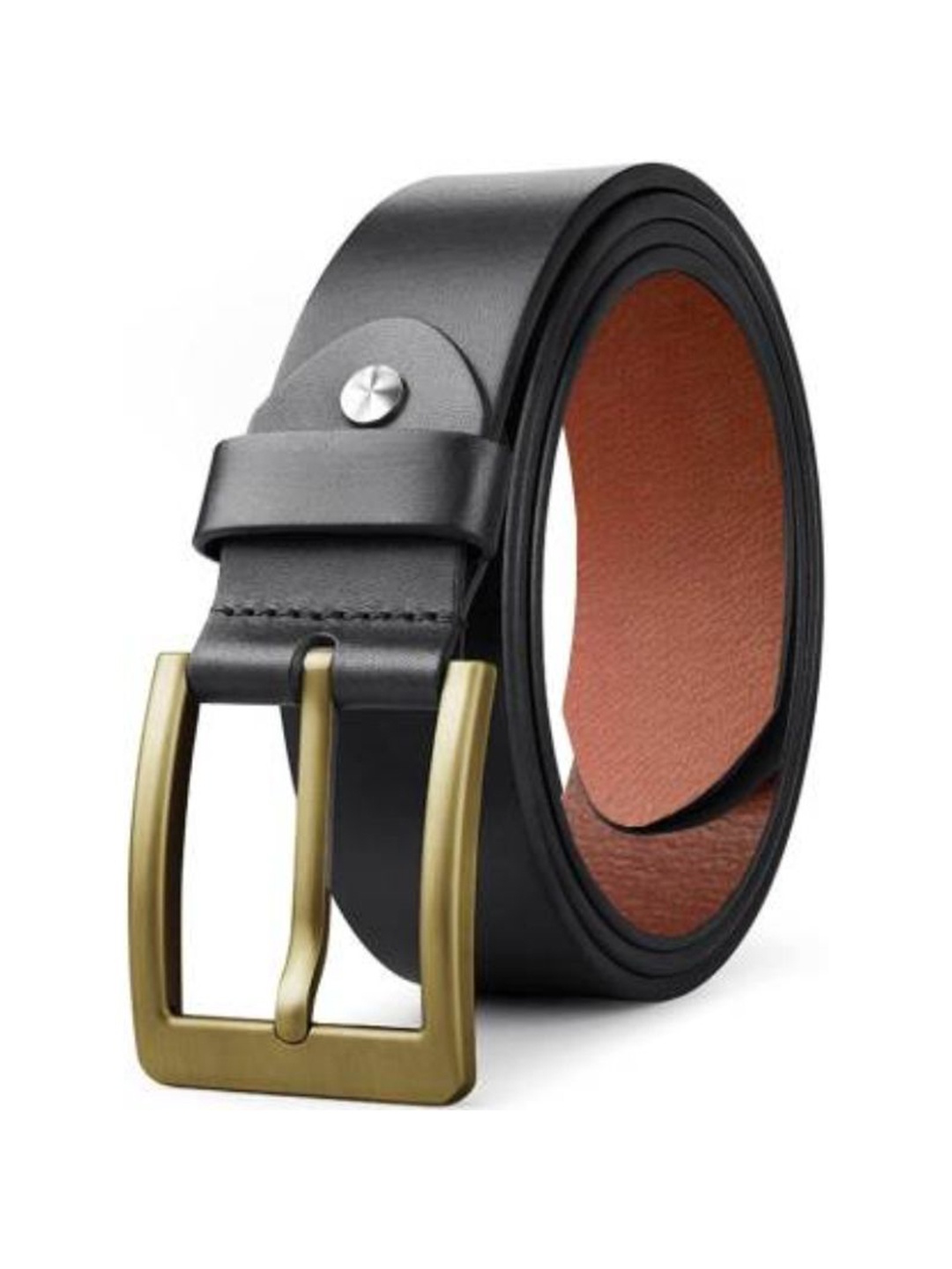 

Metronaut Men Leather Formal Belt, Black