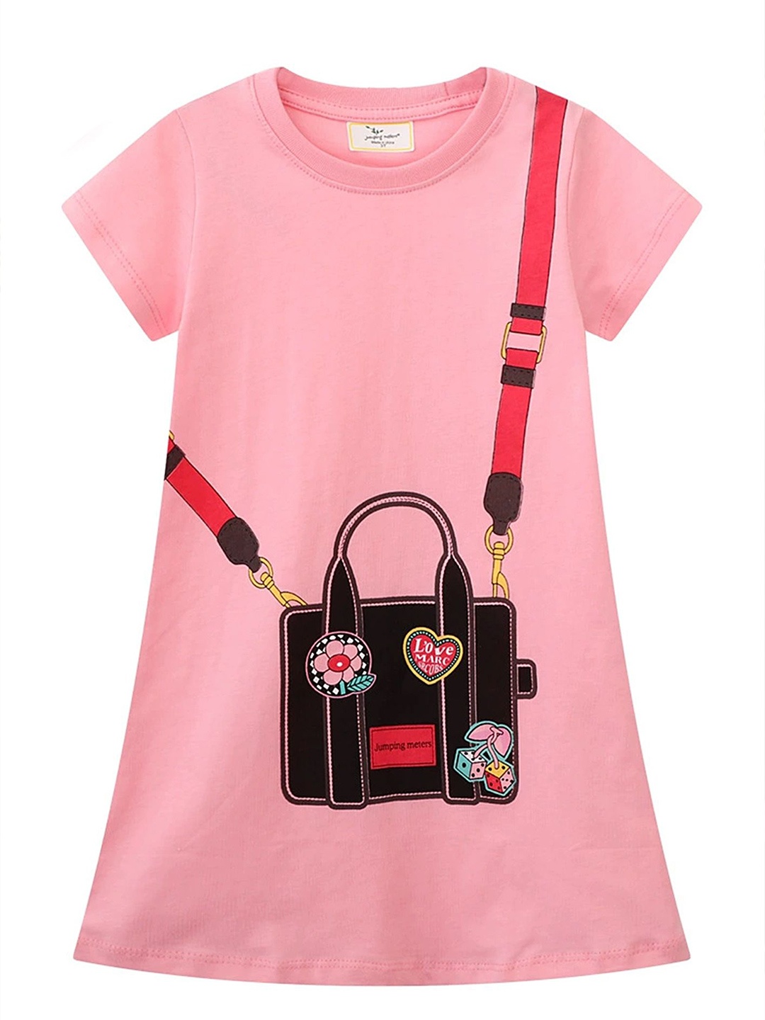 

LULU & SKY Girls Printed T-shirt Dress, Pink