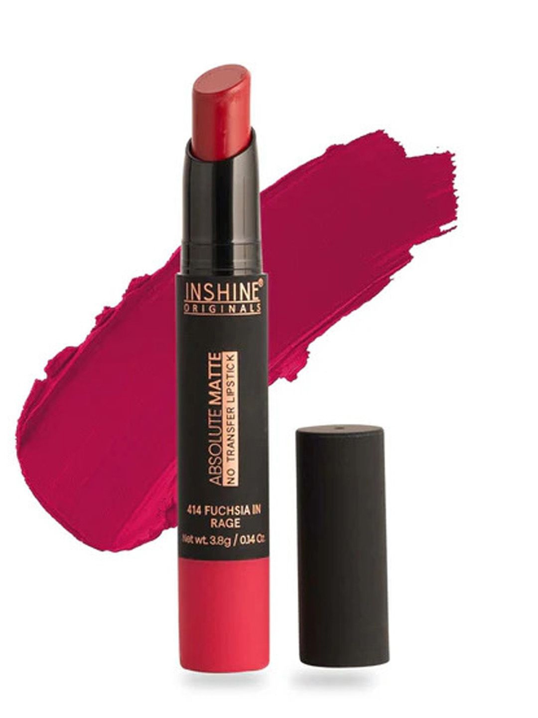 

Inshine Originals Absolute Matte No Transfer Lipstick - 3.8 g Fuchsia In Rage 414, Red