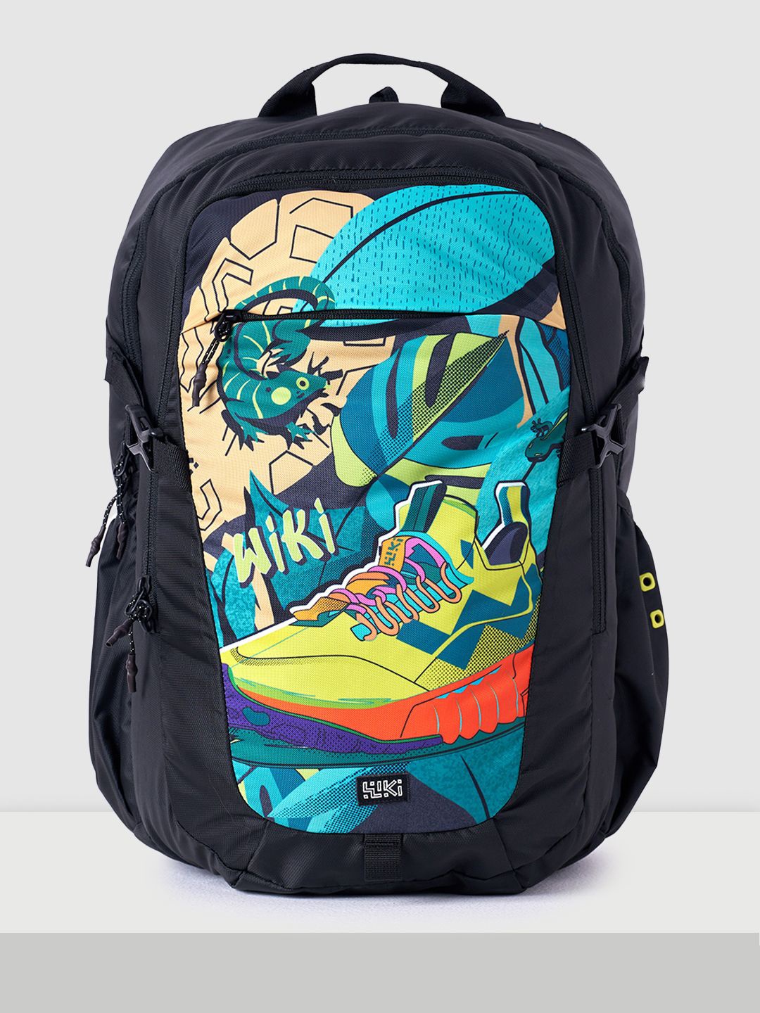 

Wildcraft Unisex Kids Brand Logo Backpack, Black