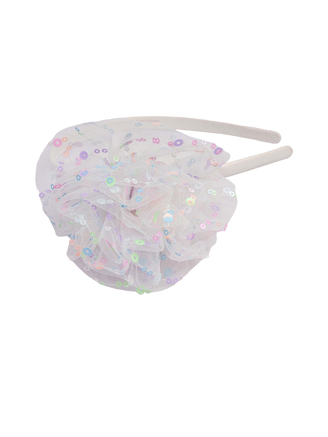 

Aye Candy Sequins Flower Hairband, White
