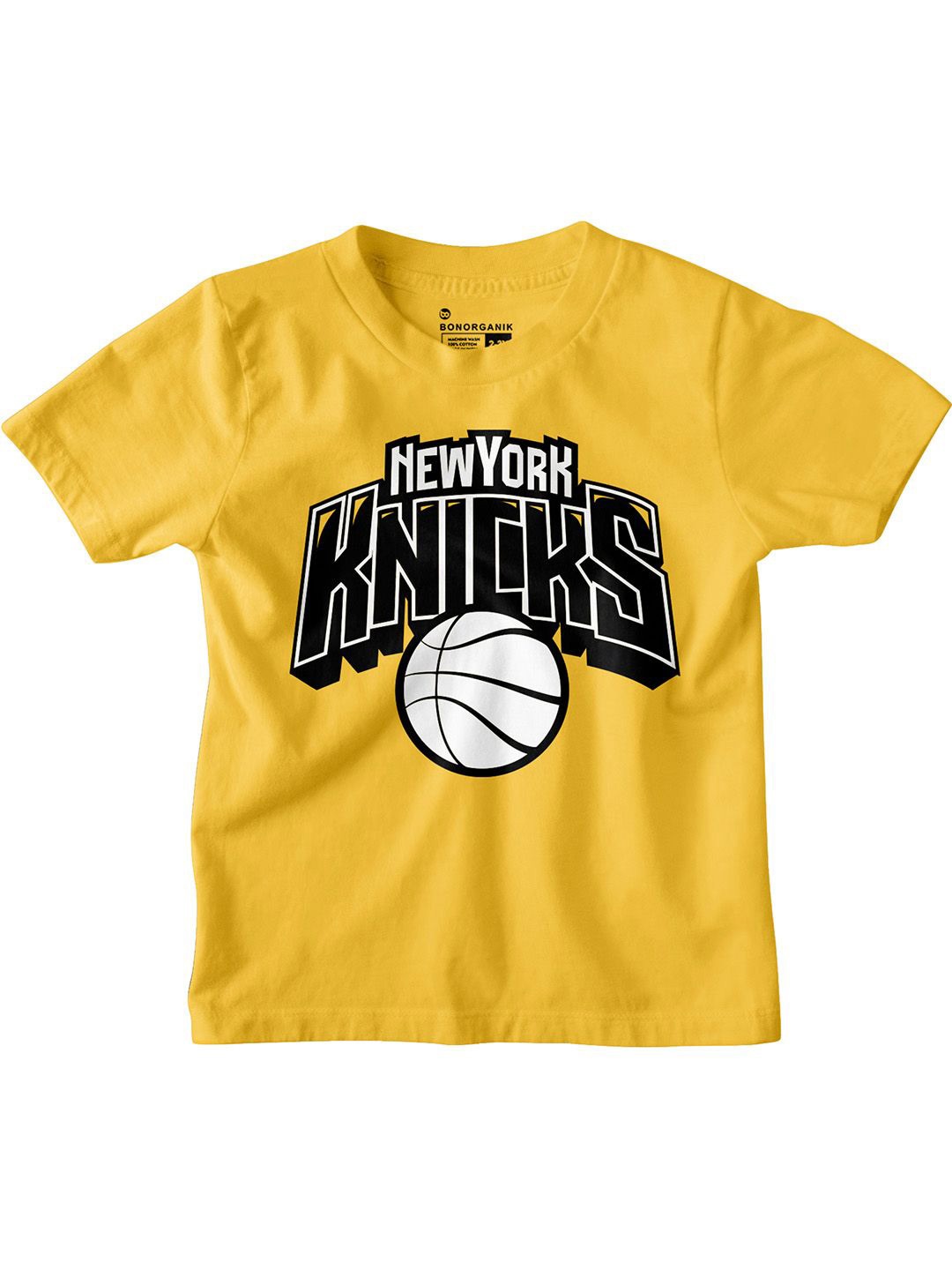 

BonOrganik Boys Typography Printed Round Neck Cotton T-shirt, Yellow