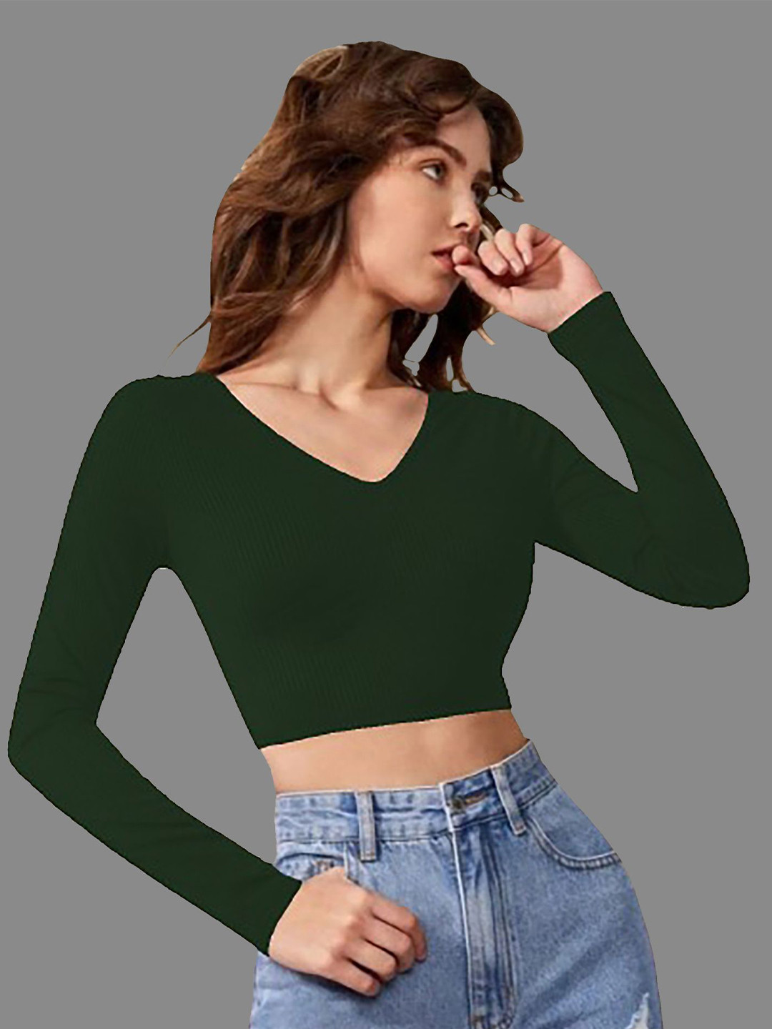 

Dream Beauty Fashion Crop Top, Green