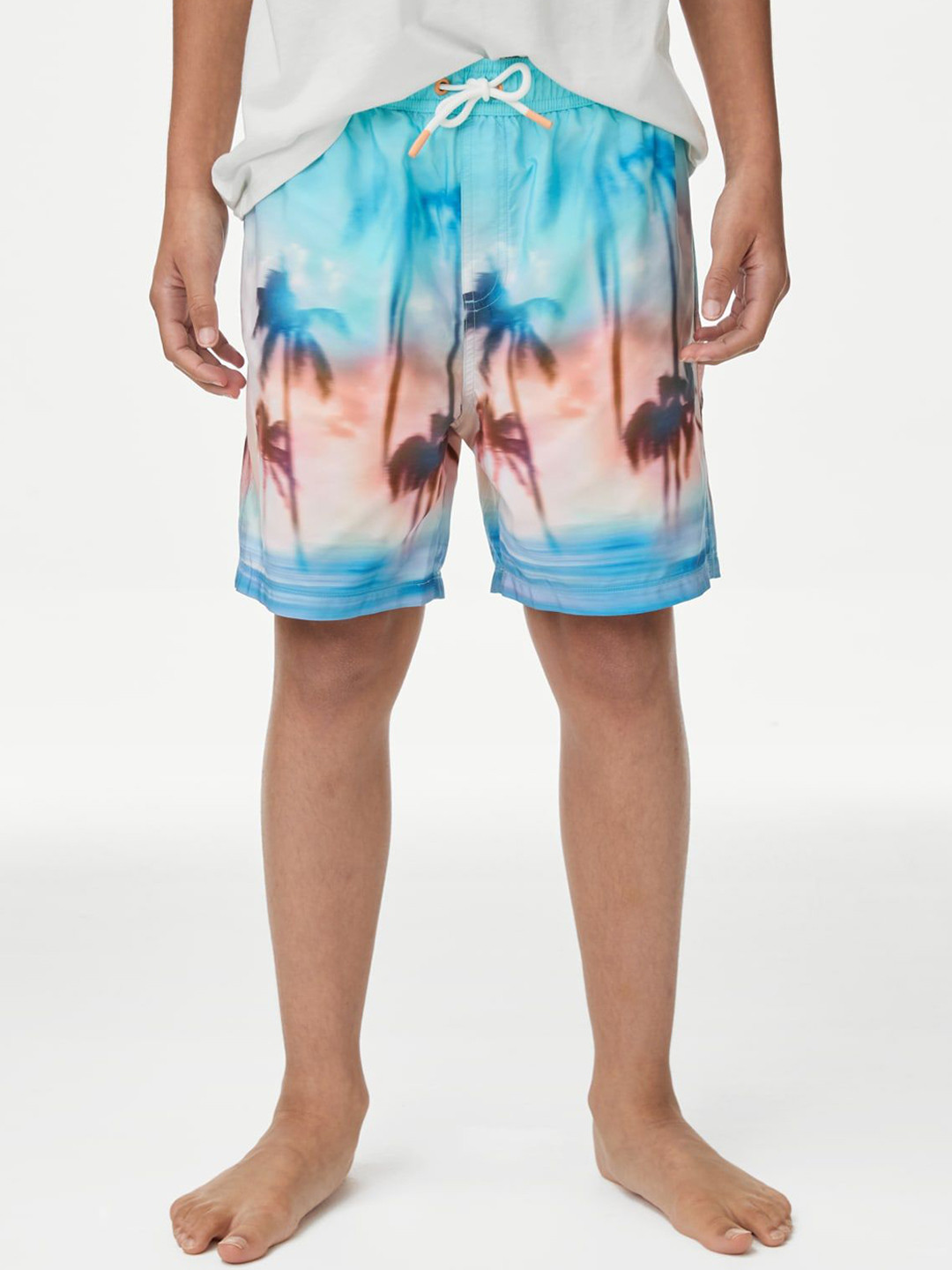 

Marks & Spencer Boys Printed High-Rise Shorts, Multi