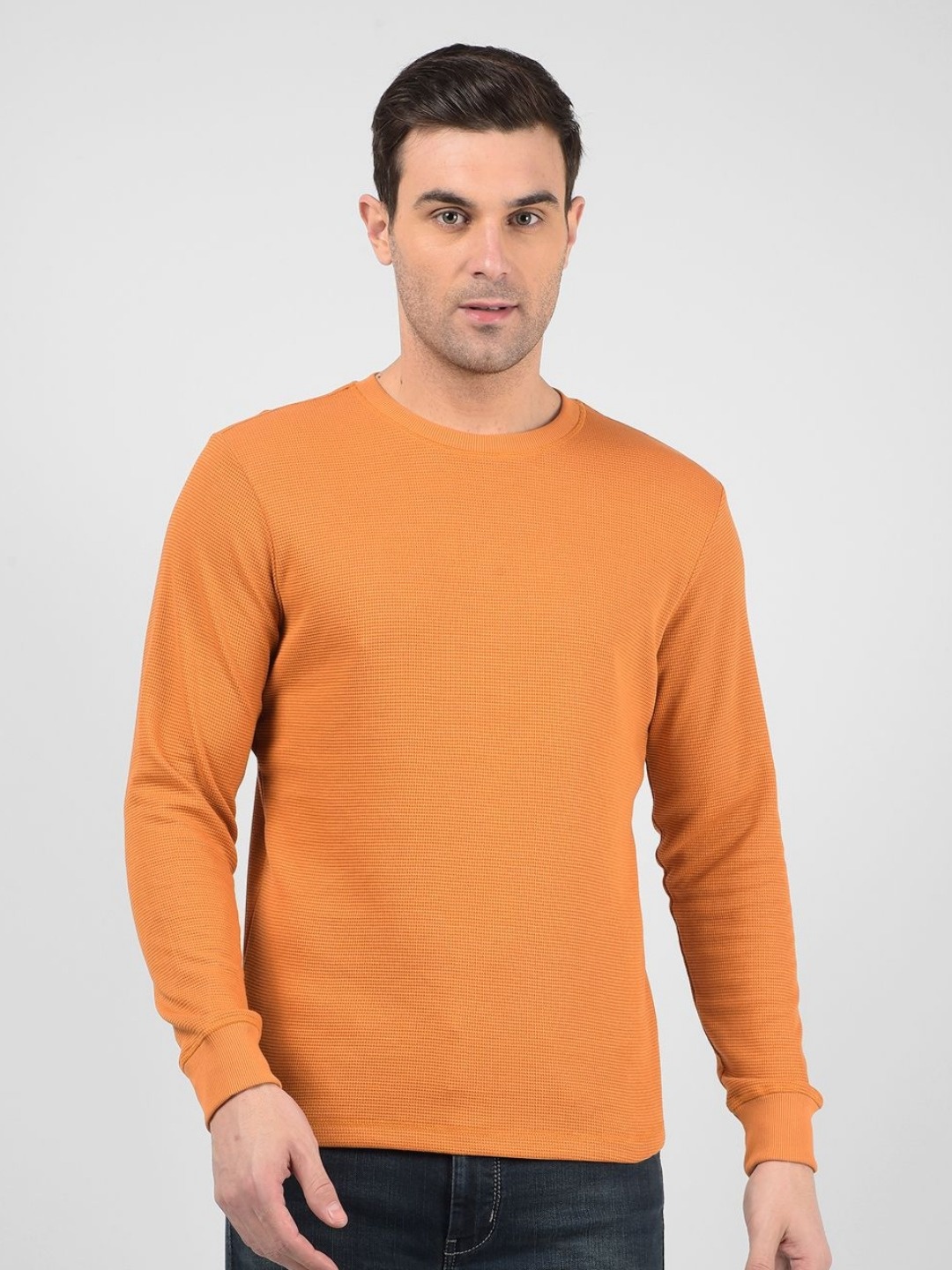 

Numero Uno Men Solid Round Neck Cotton T-shirt, Orange