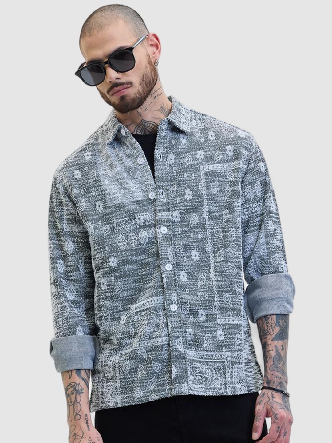

Snitch Men Open Front Jacket, Grey