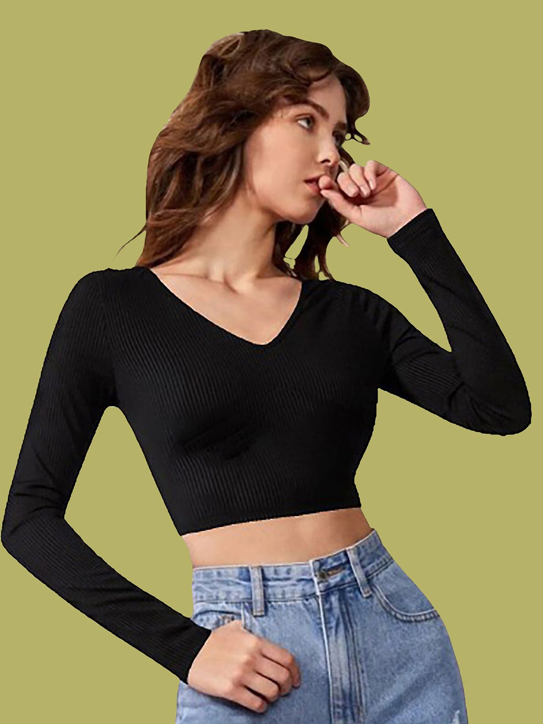 

Dream Beauty Fashion Women Fitted Crop Top, Black