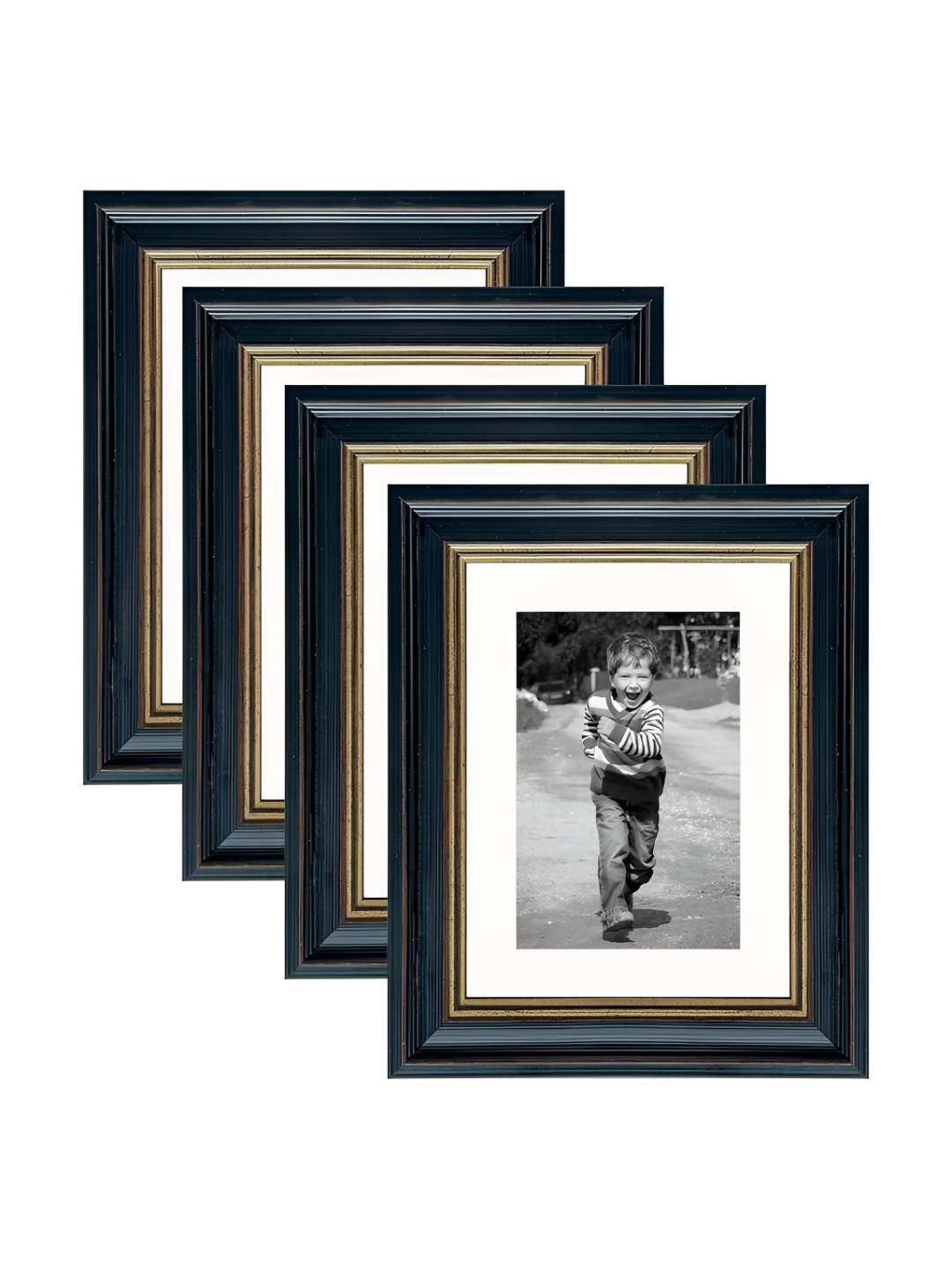 

Art Street Black & Gold-Toned 2 to 4 Pieces Wood Wall Photo Frames