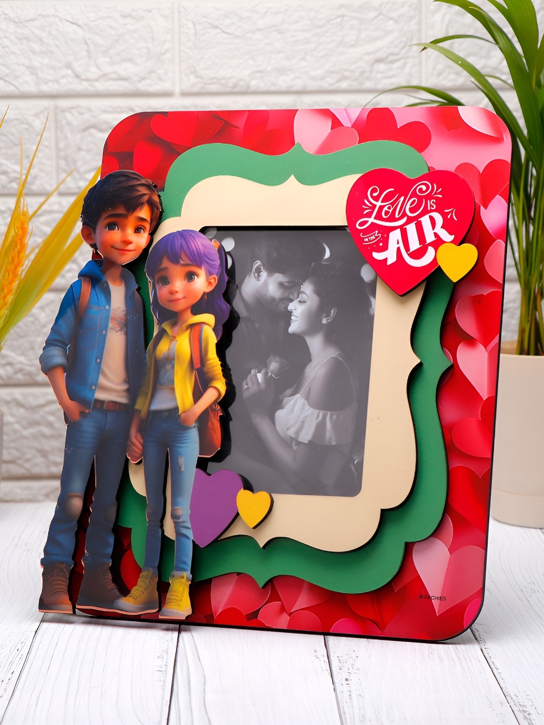 

Archies Blue & Red 1 Pieces Wood Table Photo Frames
