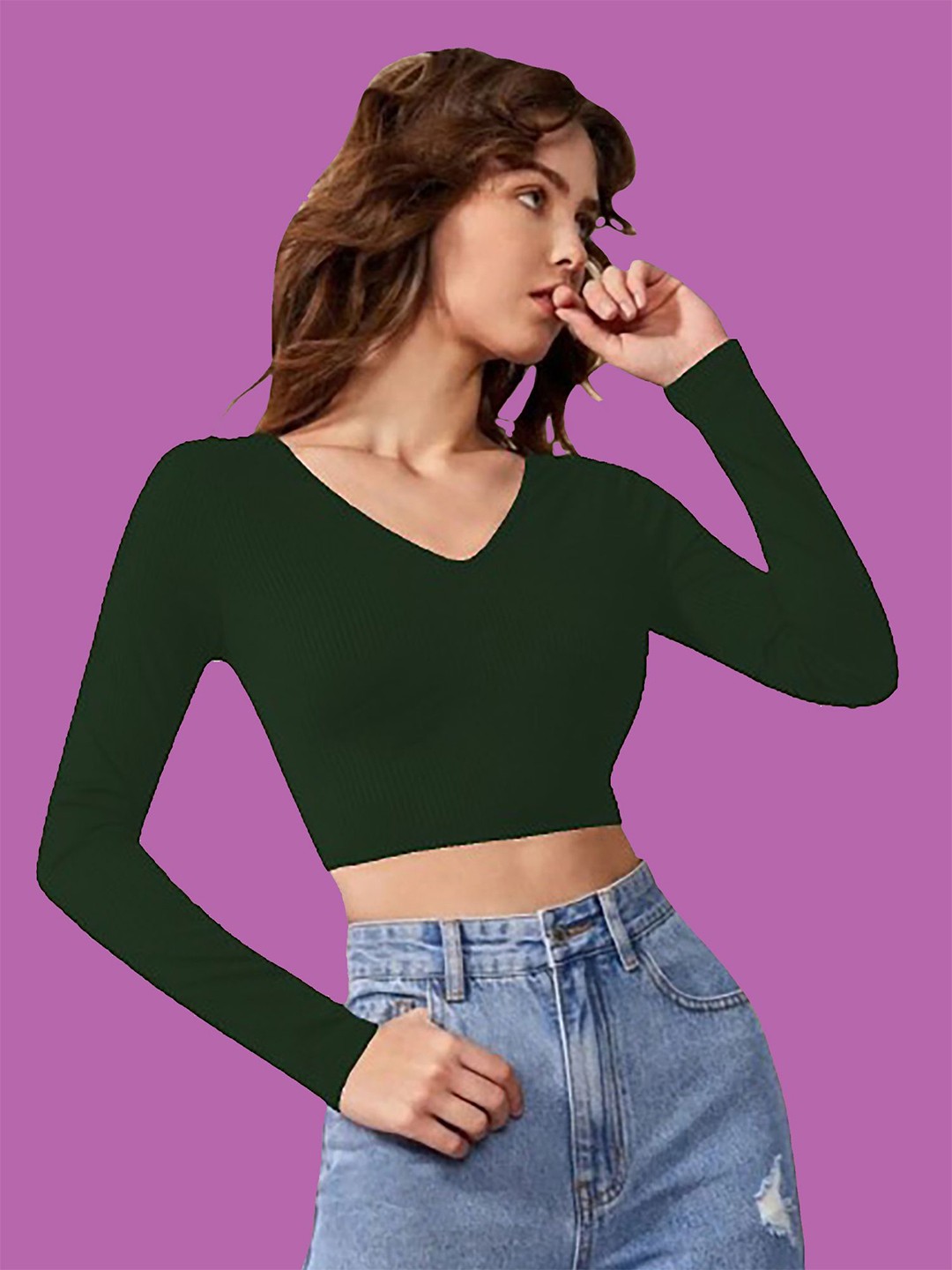

Dream Beauty Fashion Crop Top, Green