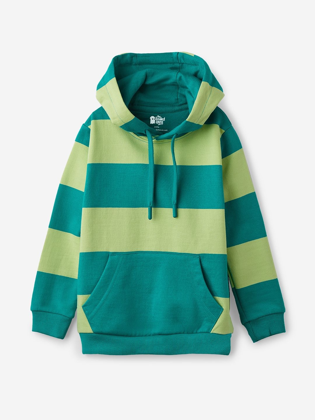 

The Souled Store Boys Colourblocked Pure Cotton Hoodie, Green