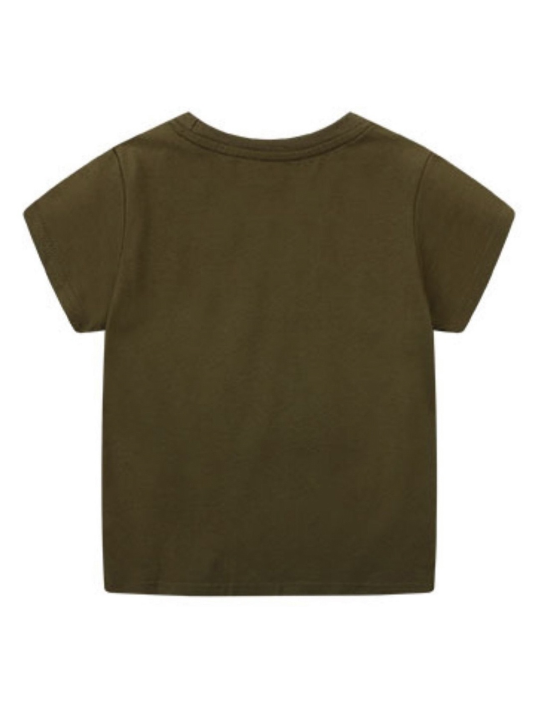 

LULU & SKY Boys V-Neck Raw Edge T-shirt, Green