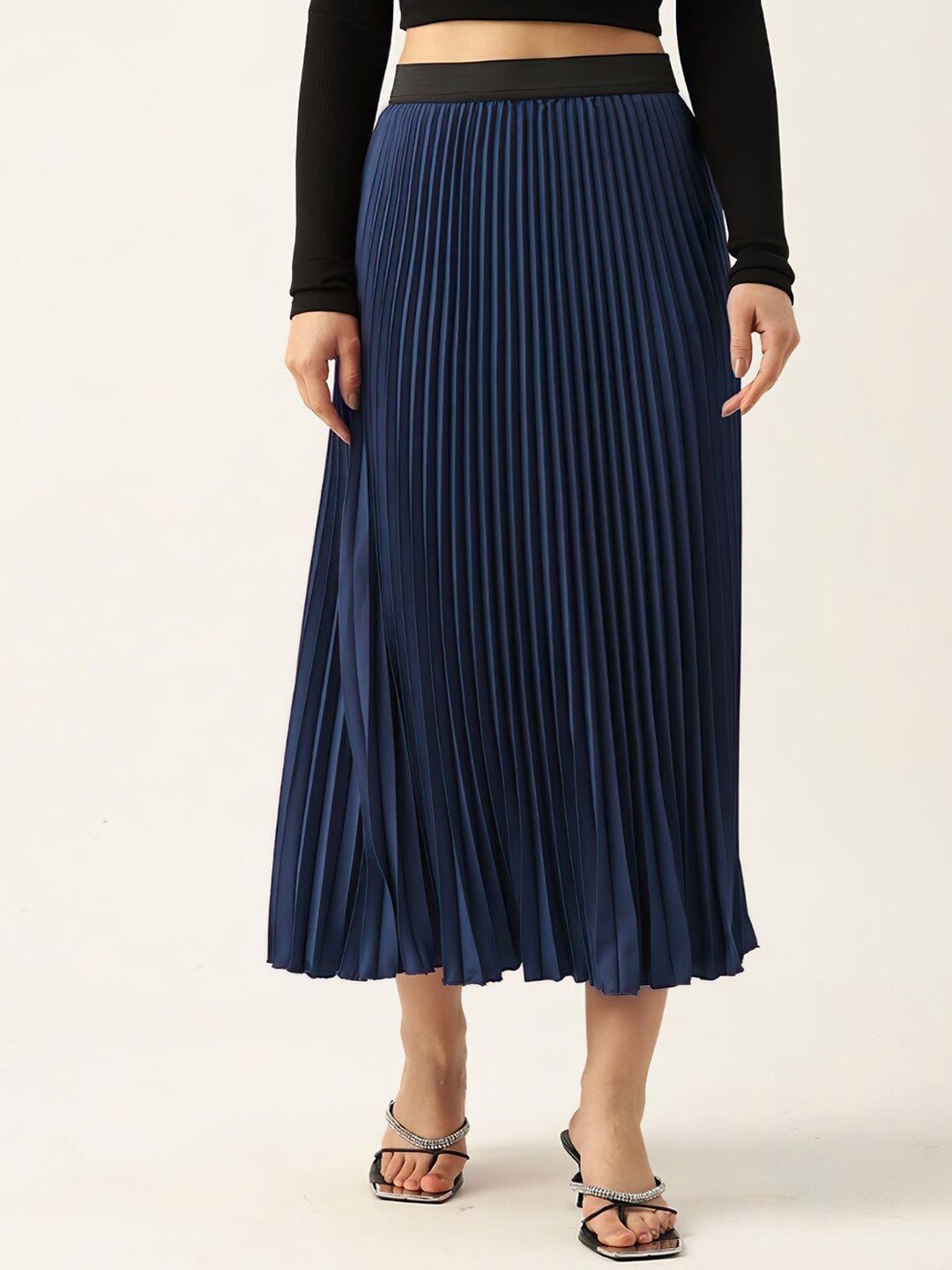 

ZWERLON A-Line Maxi Skirt, Navy blue