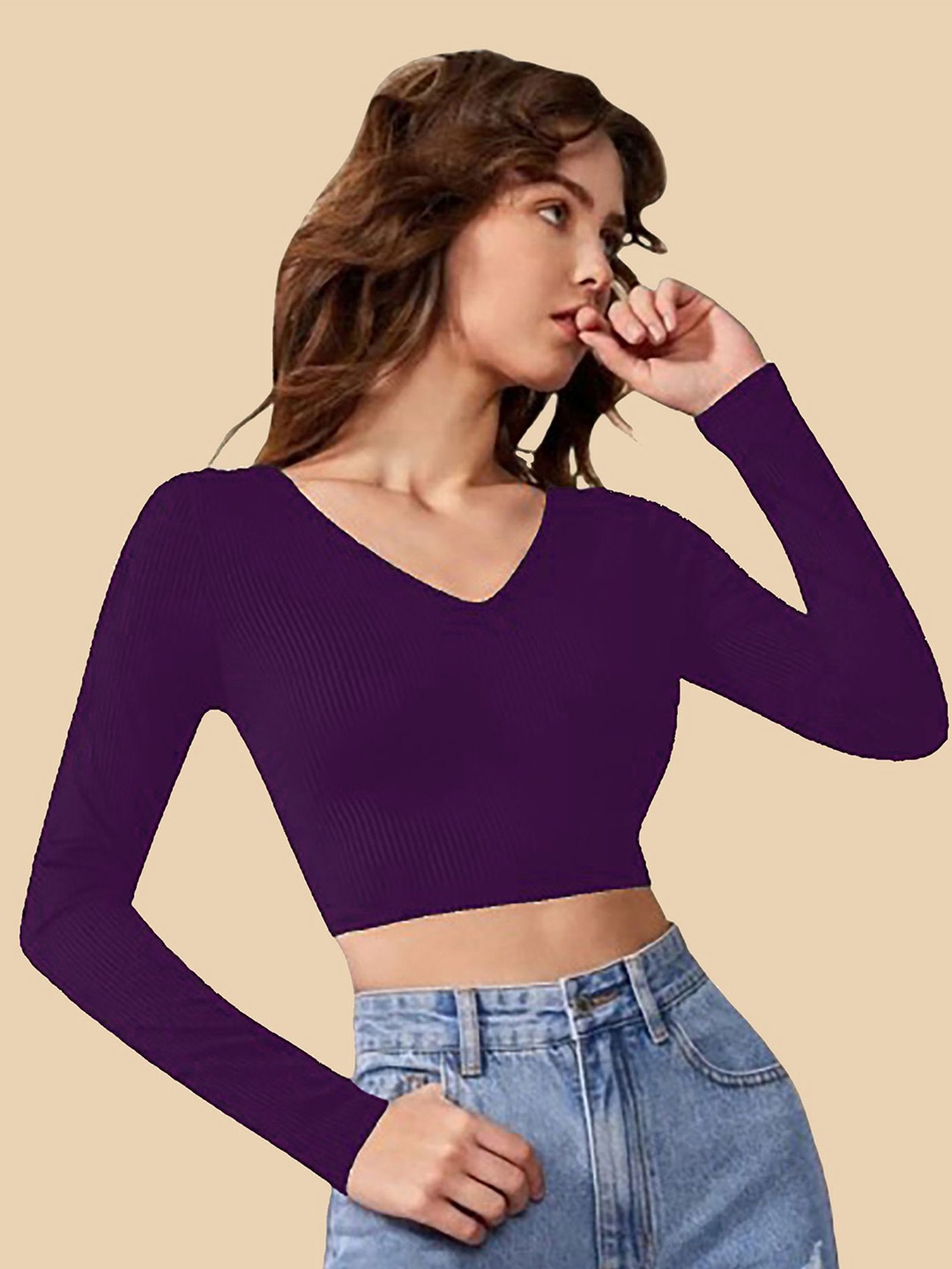 

Dream Beauty Fashion Crop Top, Purple