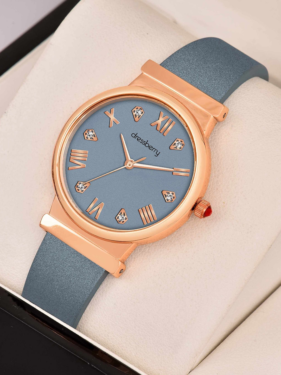 

DressBerry Women Embellished Dial Analogue Watch 410 Grey Colors Elevate your style