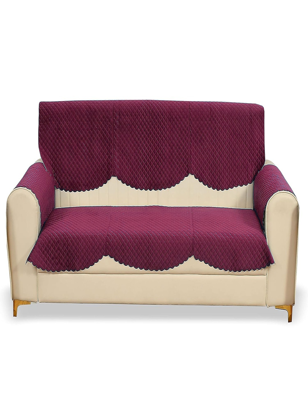 

Fashion Throw Pink 4 Pieces Velvet 3 Seater Sofa Covers With Arms