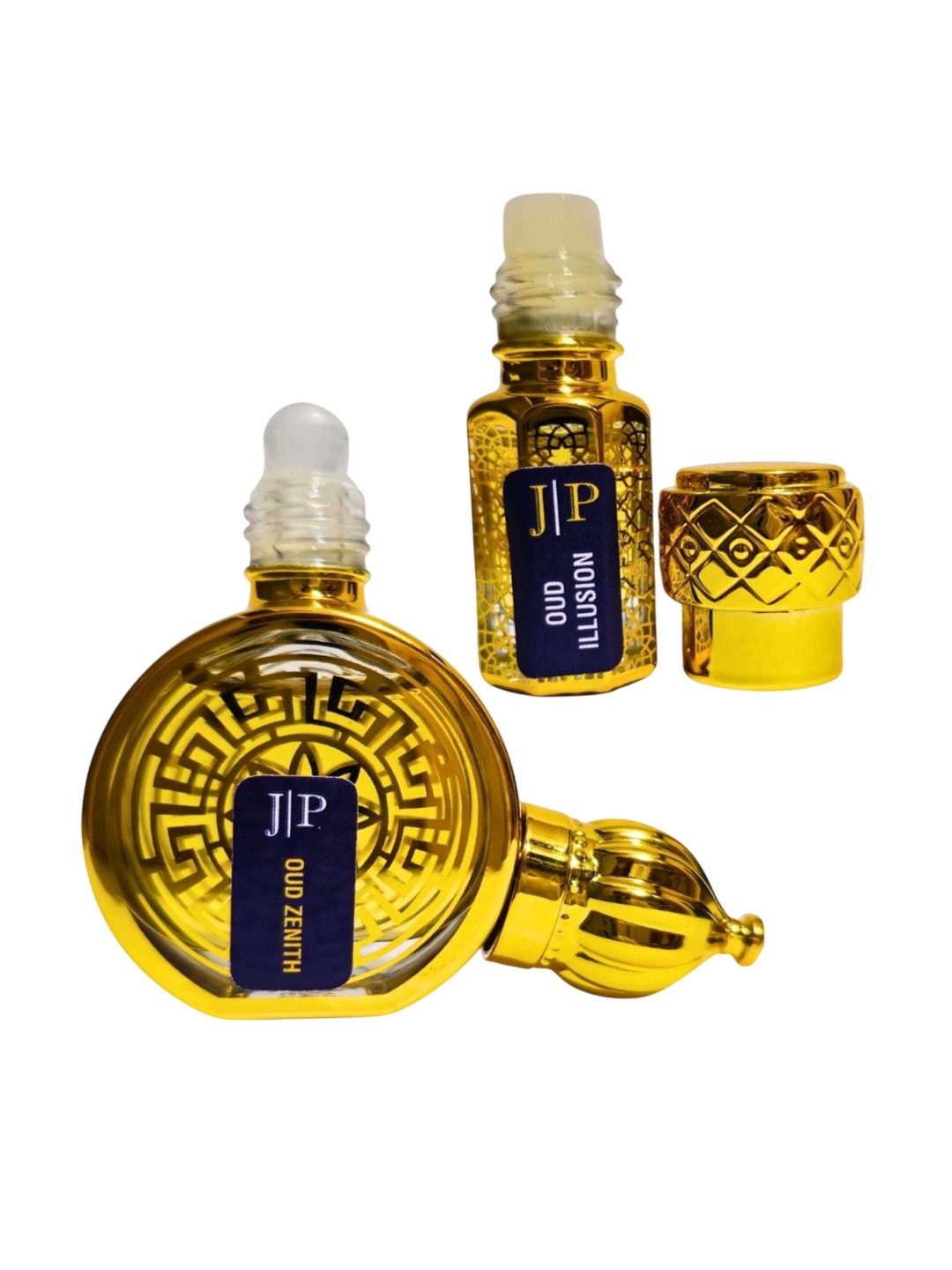 

Jeval Men Set Of 2 Oud Zenith And Oud Illusion Alcohol Free Attar -10ml& 3 ml, Gold