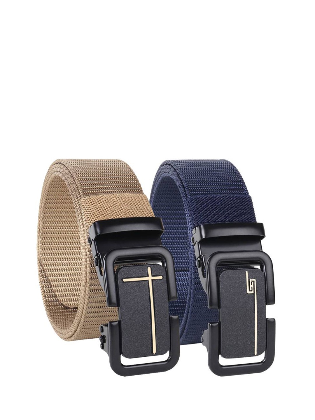 

Metronaut Men Textured 2 Belt, Beige