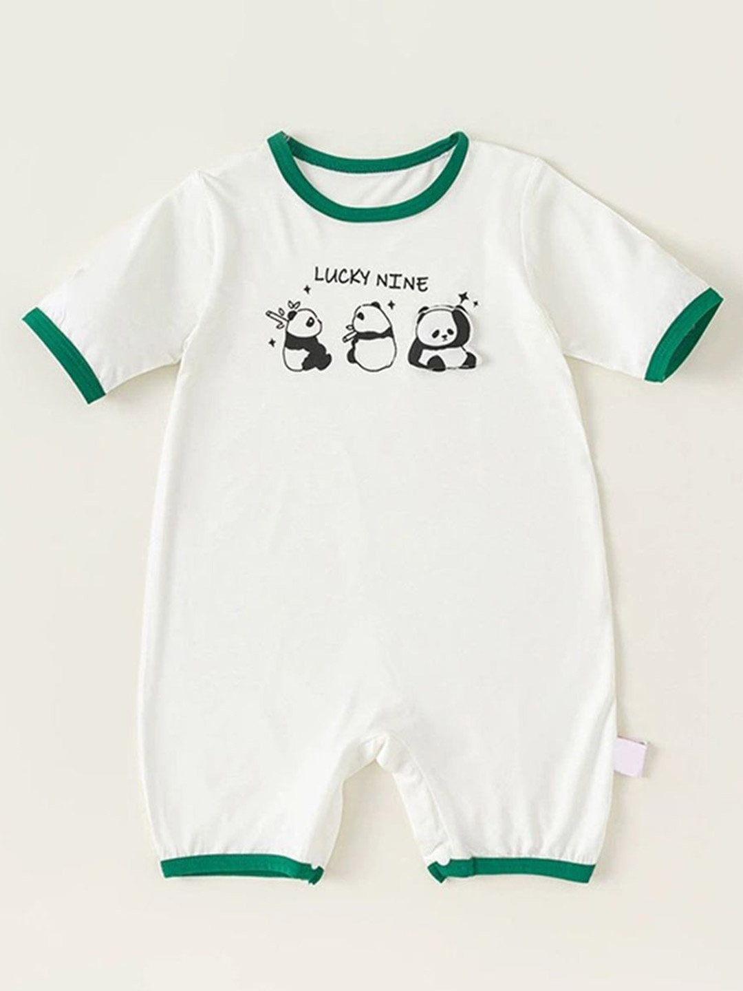 

LULU & SKY Infants Printed Romper, White