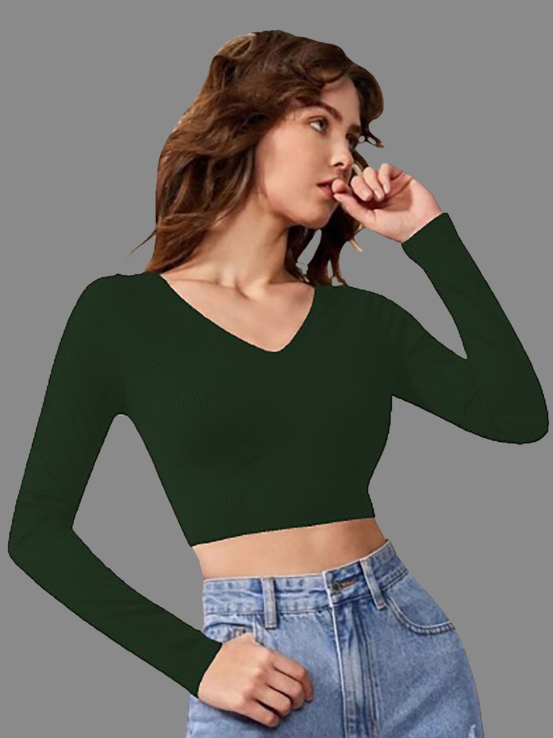 

Dream Beauty Fashion Crop Top, Green