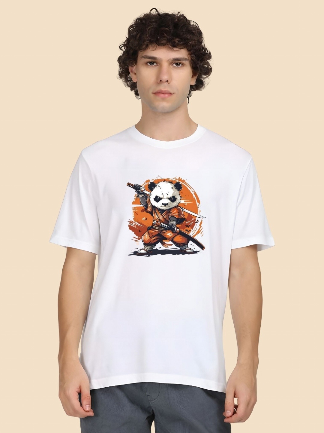 

SZN Men Graphic Printed Round Neck Cotton T-shirt, White