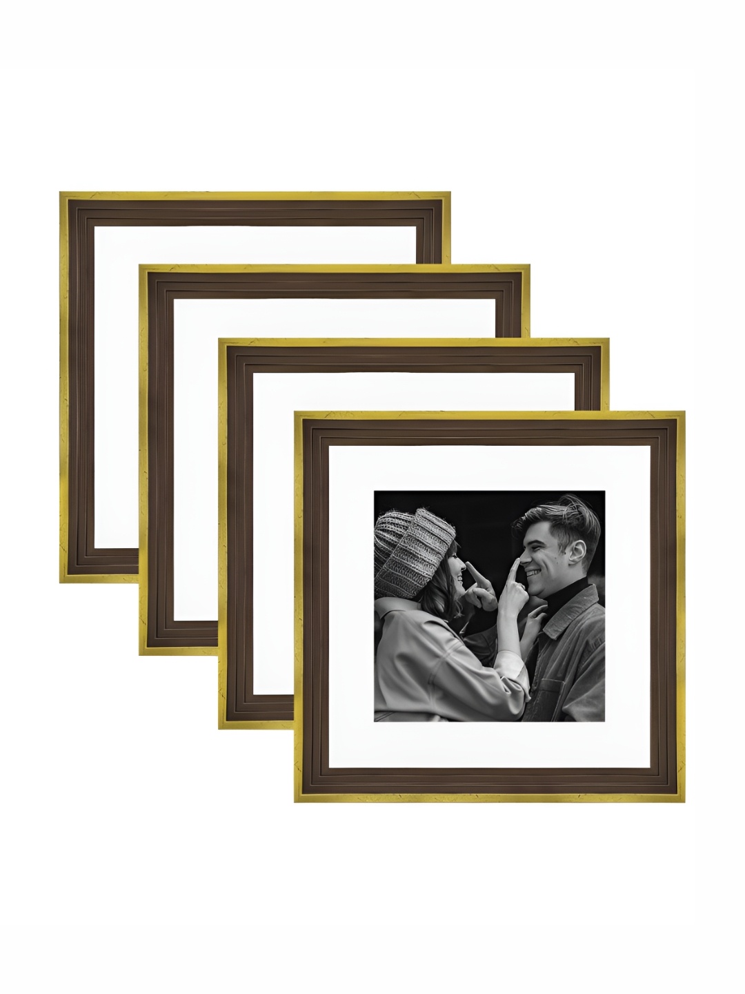 

Art Street Gold-Toned & Brown 2 to 4 Pieces Wood Wall Photo Frames