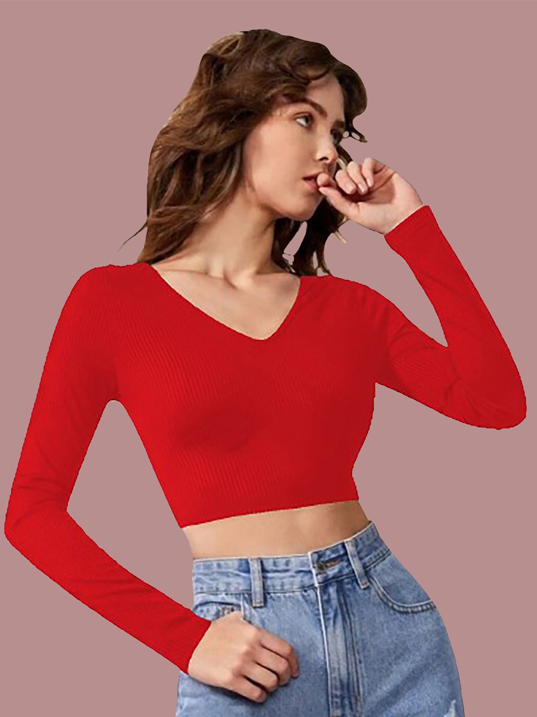 

Dream Beauty Fashion Crop Top, Red