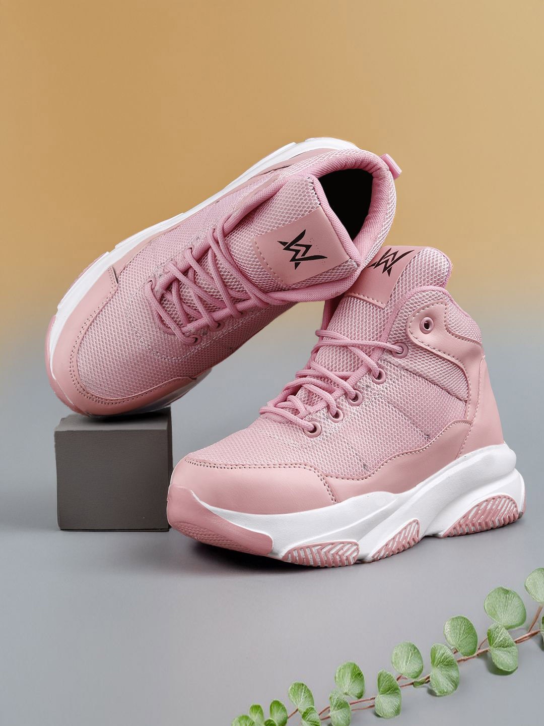 

Woakers Women Lace-Ups Sneakers, Pink