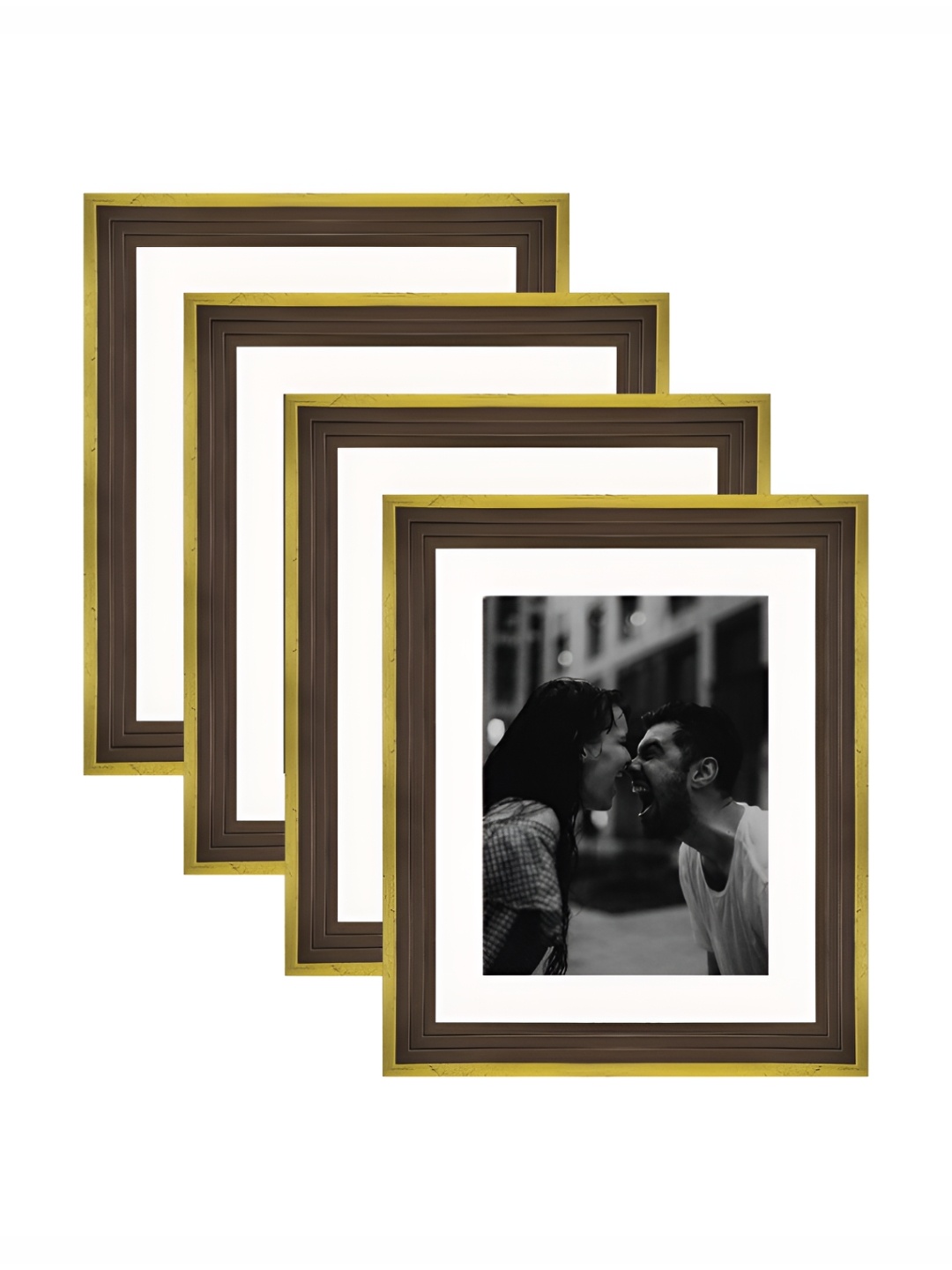

Art Street Gold-Toned & Brown 2 to 4 Pieces Wood Wall Photo Frames