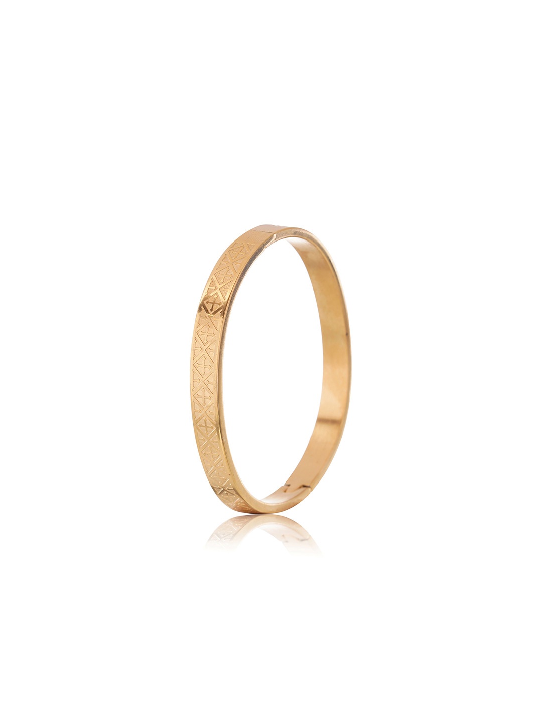 

Zhouse Men Gold-Plated Kada Bracelet